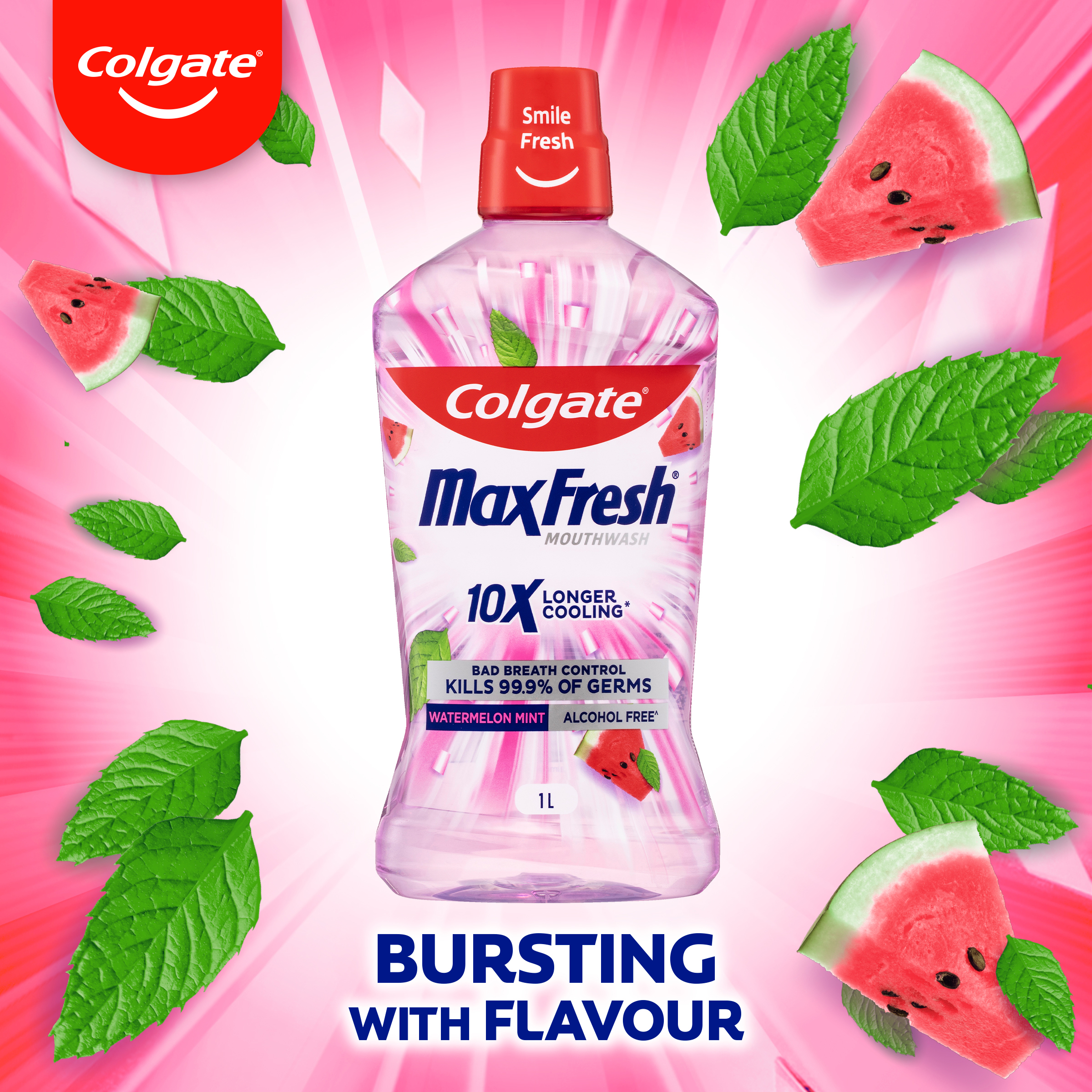 COLGATE MOUTHWASH MAX FRESH WATERMELON 1 LITRE - Image 4