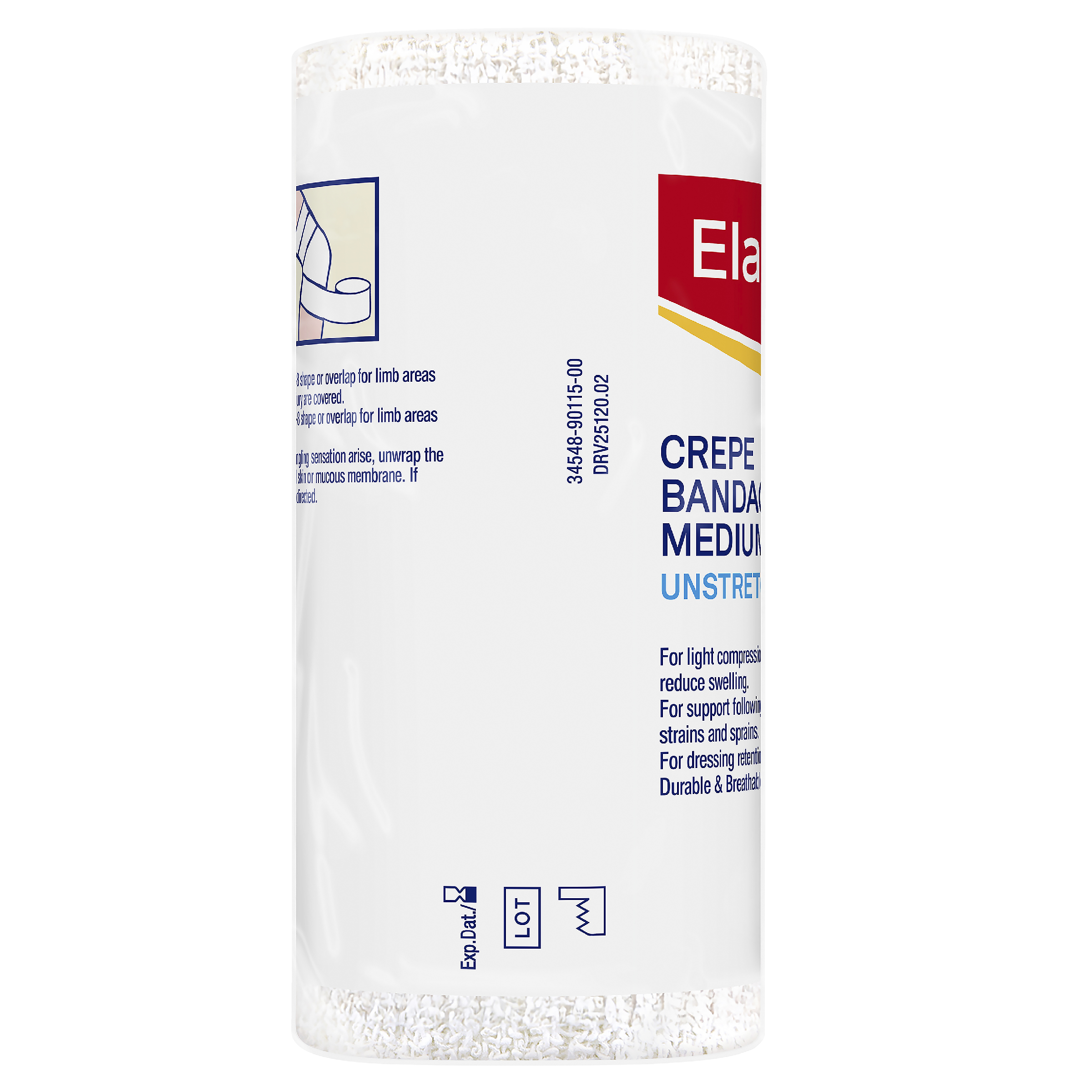 ELASTOPLAST CREPE MEDIUM WEIGHT BANDAGE 10CM X 1.6M - Image 3