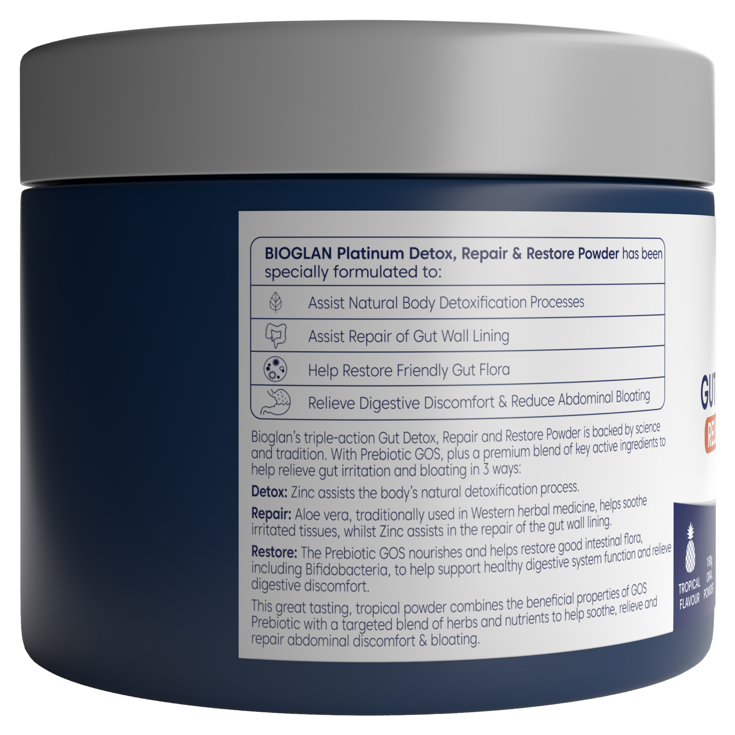 BIOGLAN PLATINUM GUT DETOX REPAIR & RESTORE POWDER 150G - Image 3