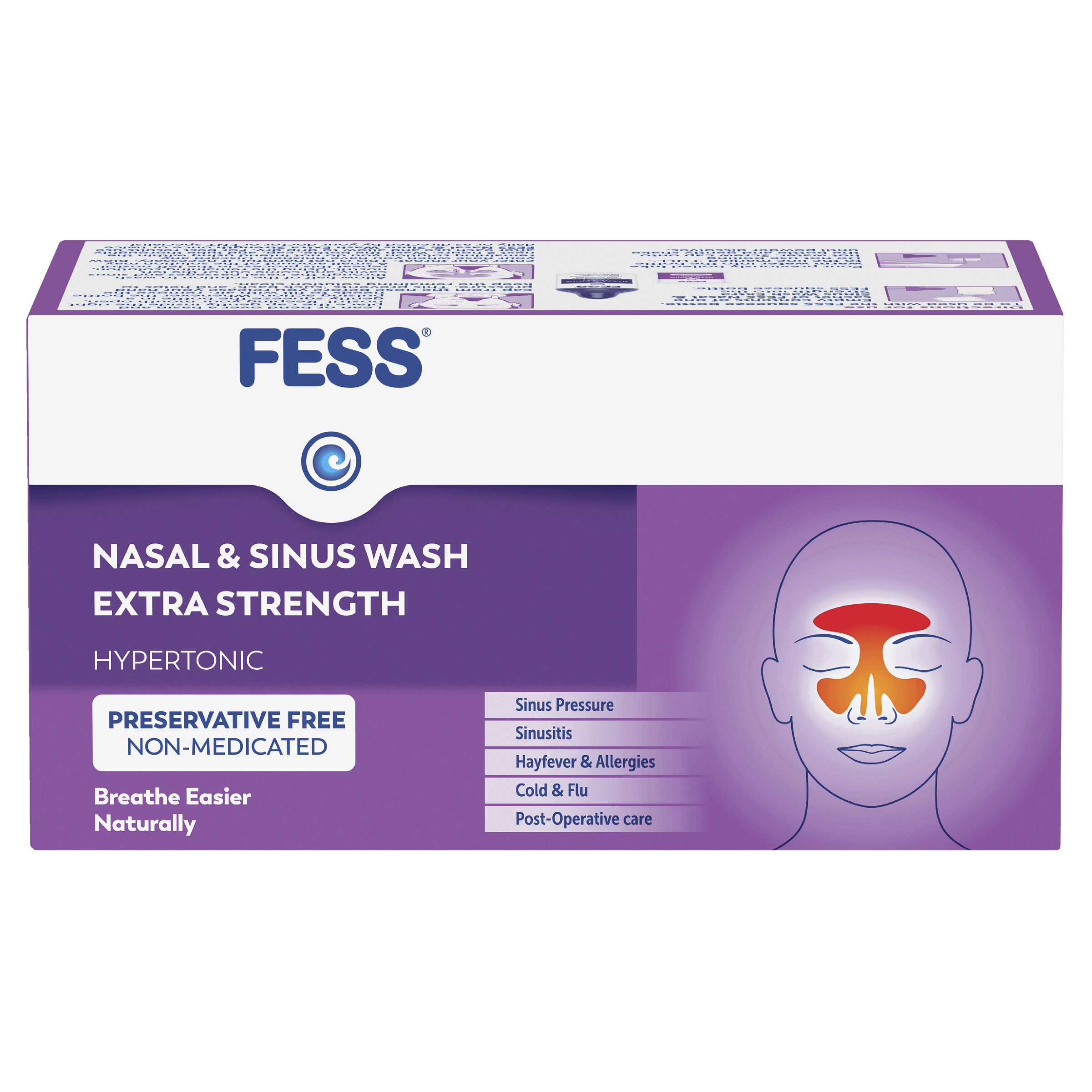 FESS NASAL & SINUS WASH EXTRA STRENGTH REFILL SACHET 24 - Image 2