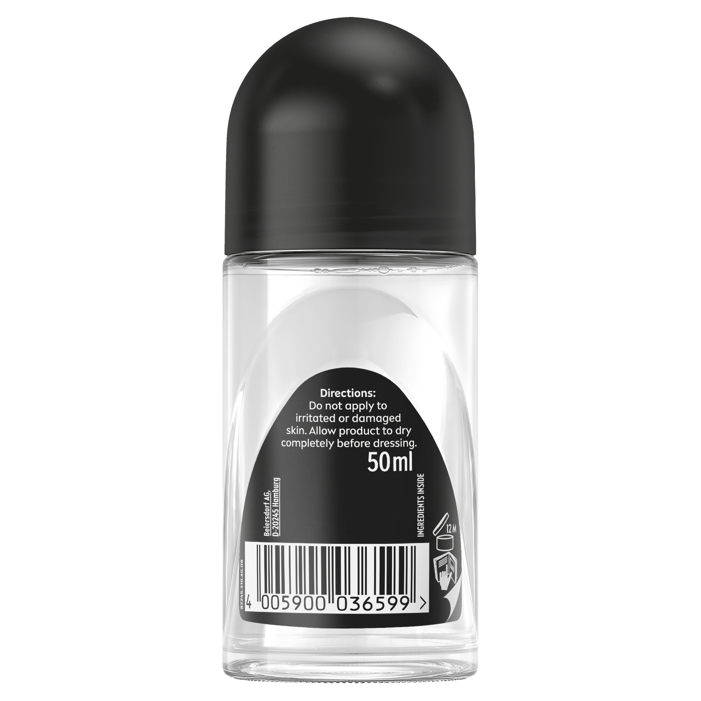 NIVEA MEN ANTIPERSPIRANT B&W INVISIBLE ORIGINAL 48H ROLL ON 50ML - Image 2