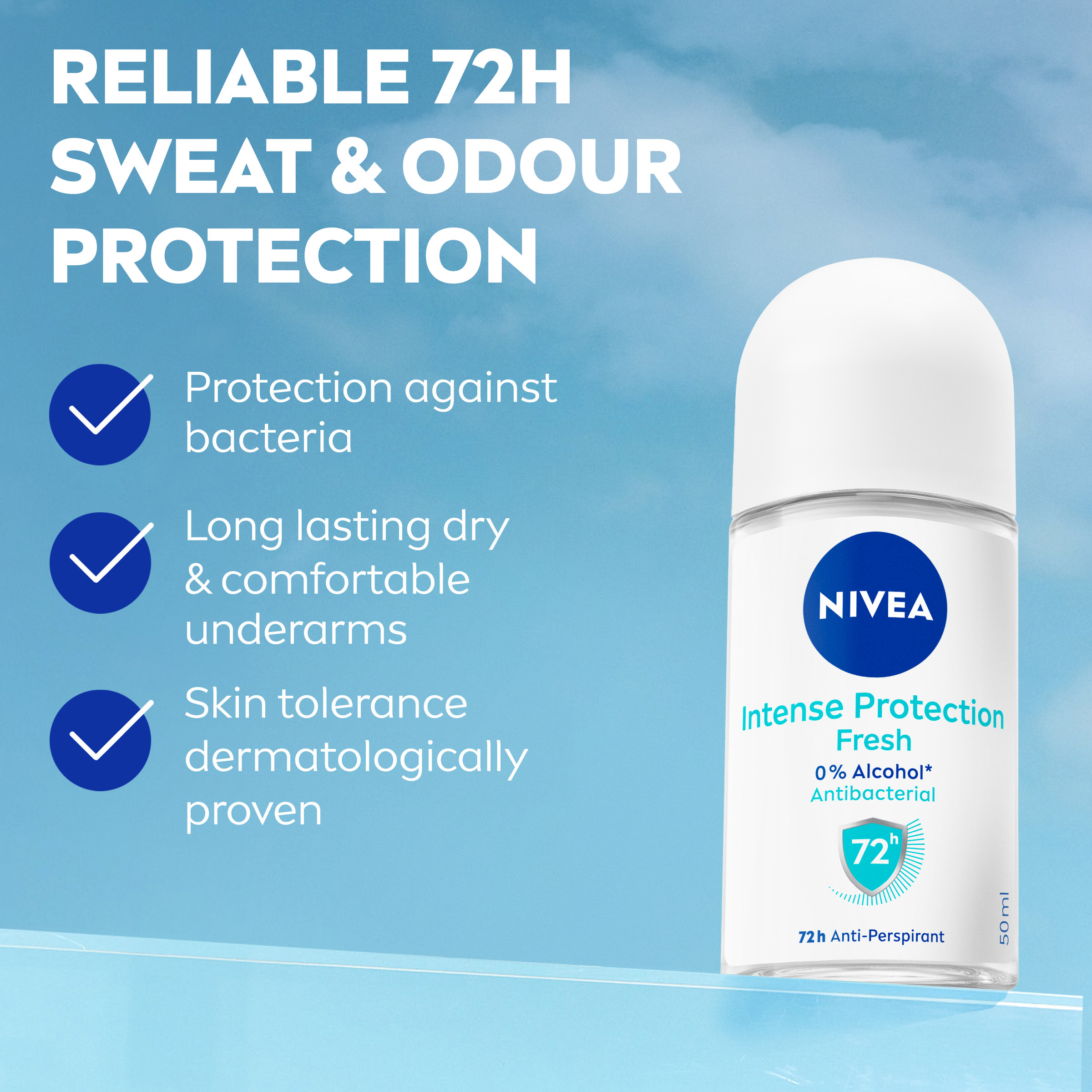 NIVEA WOMEN ANTIPERSPIRANT EVERYDAY ACTIVE FRESH ROLL ON 50ML - Image 4