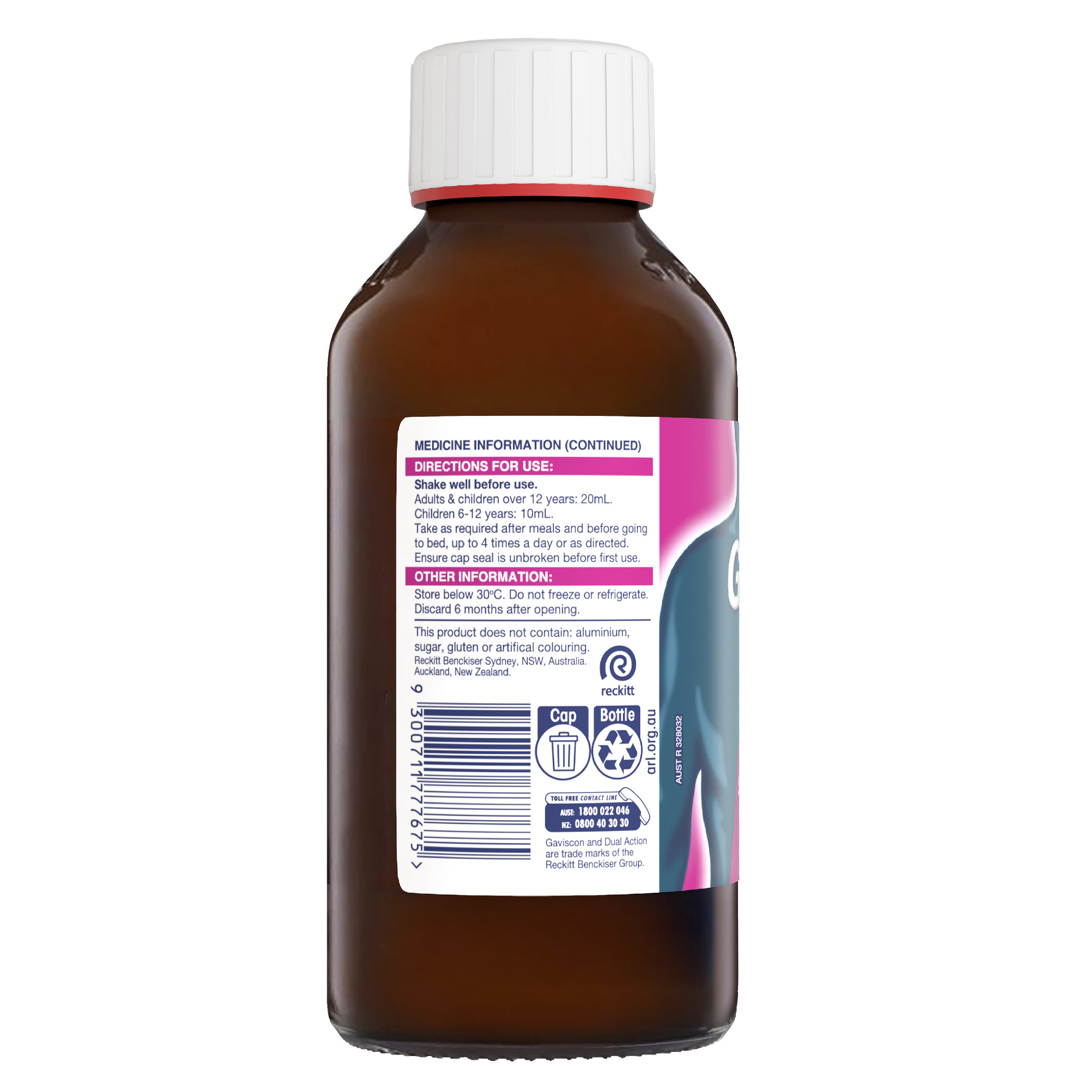 GAVISCON DUAL ACTION LIQUID MIXED BERRY 500ML - Image 3