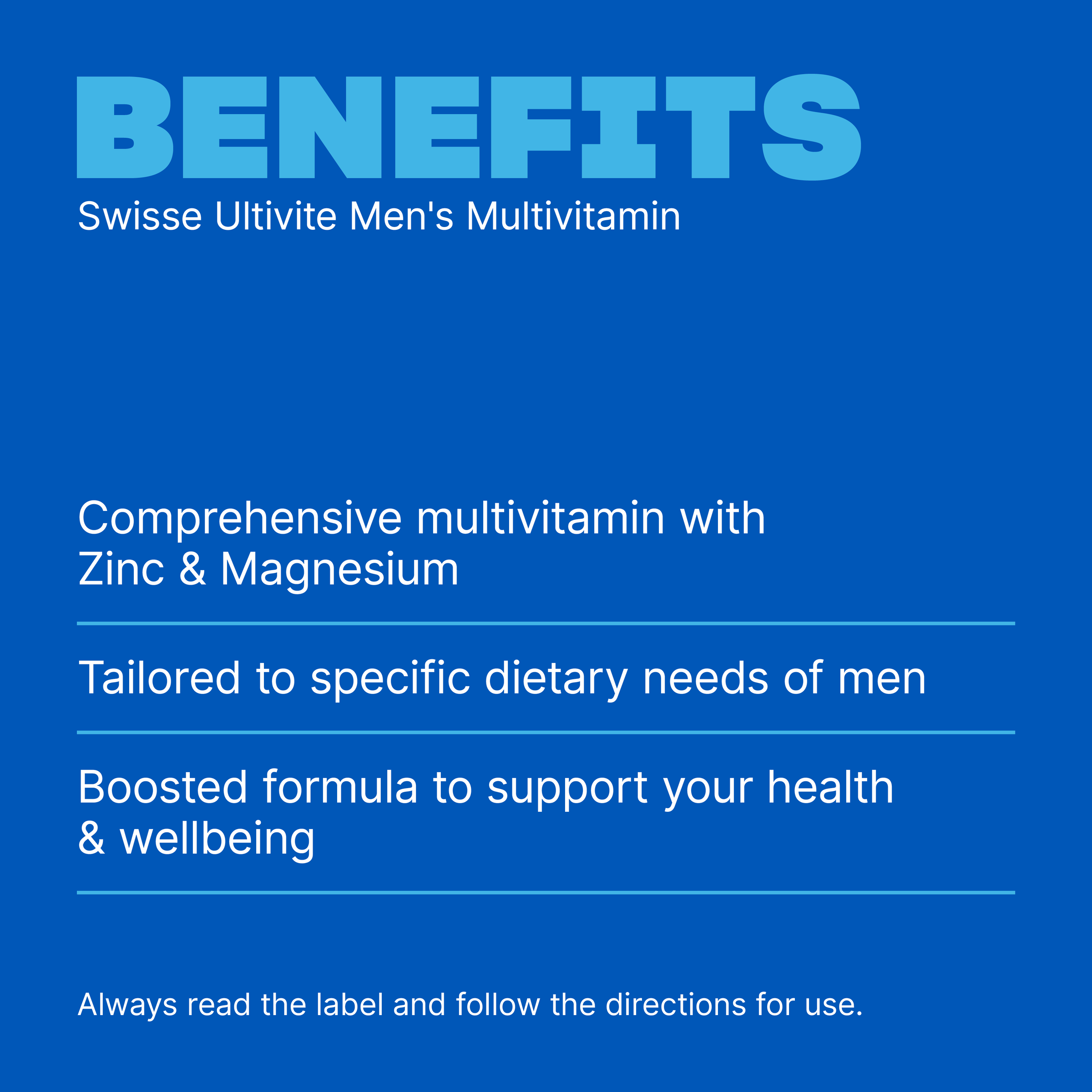 SWISSE ULTIVITE MENS MULTIVITAMIN TABLETS 120 - Image 3