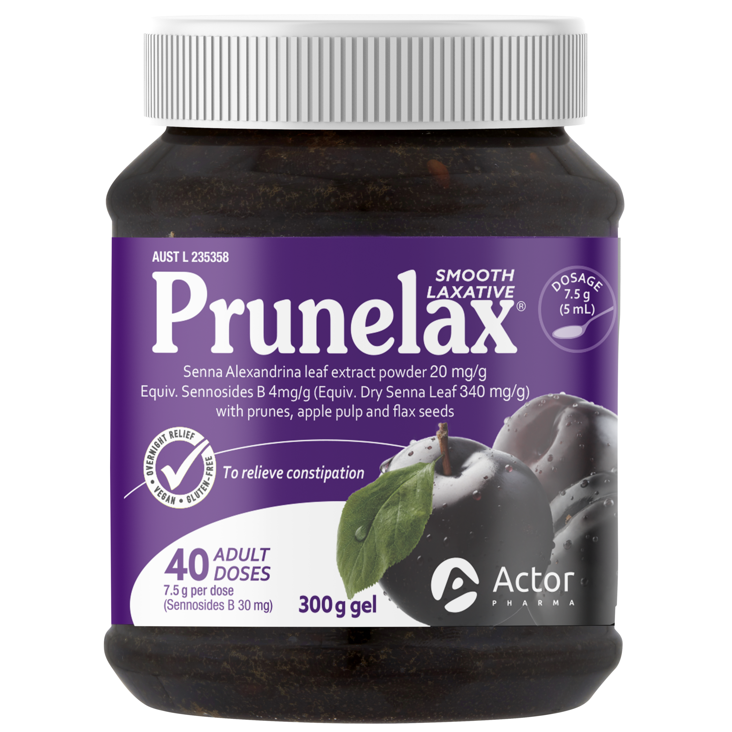 PRUNELAX SMOOTH LAXATIVE 40 DOSES 300G - Image 2