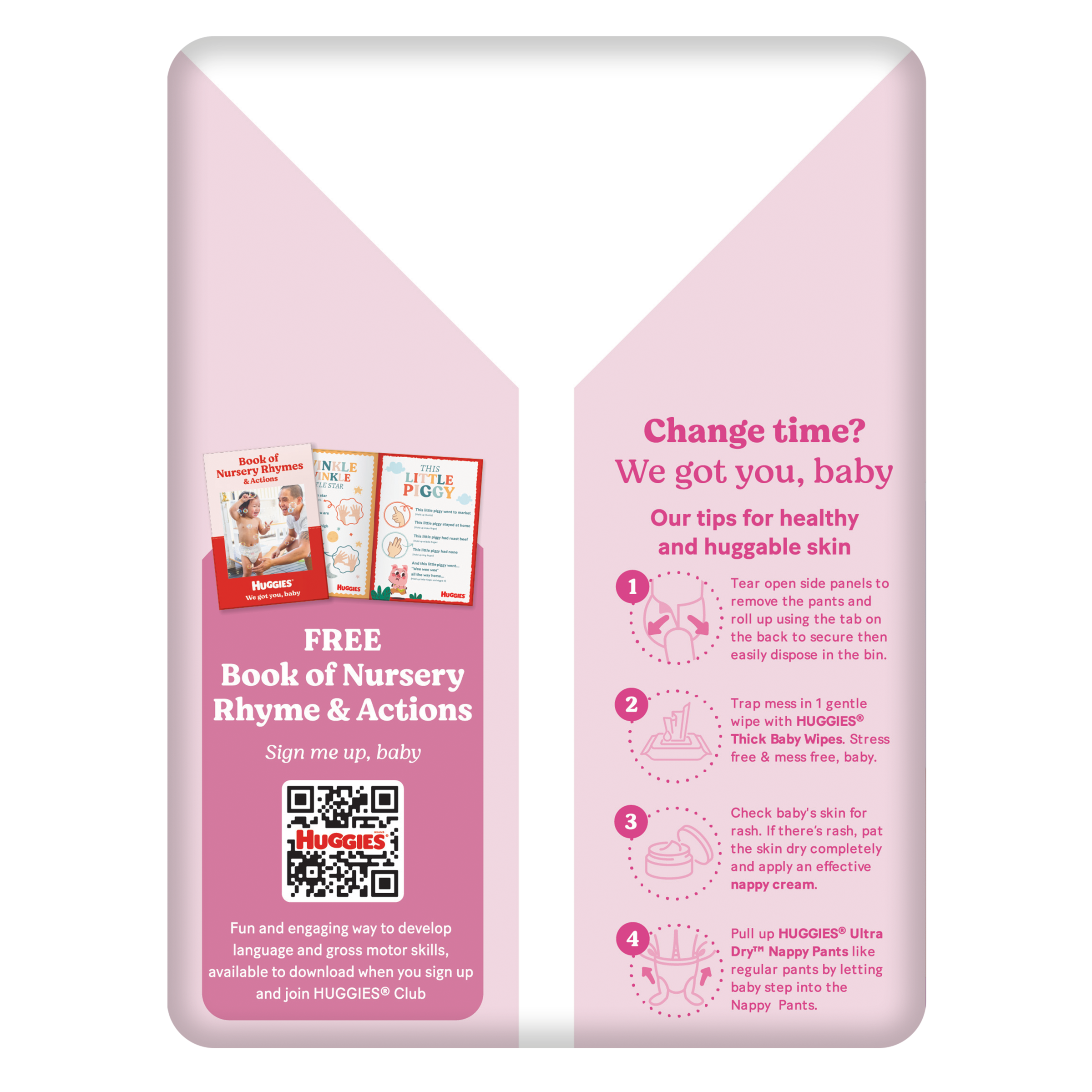 HUGGIES ULTRADRY NAPPY PANTS TODDLER GIRL 29 PACK - Image 3