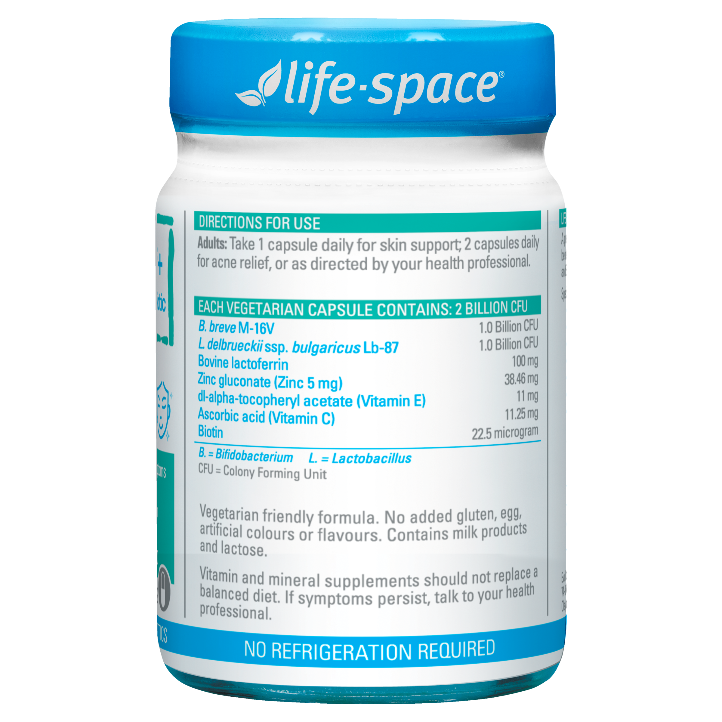 LIFE SPACE ACNE RELIEF SKIN REBALANCE 30 CAPSULES - Image 2