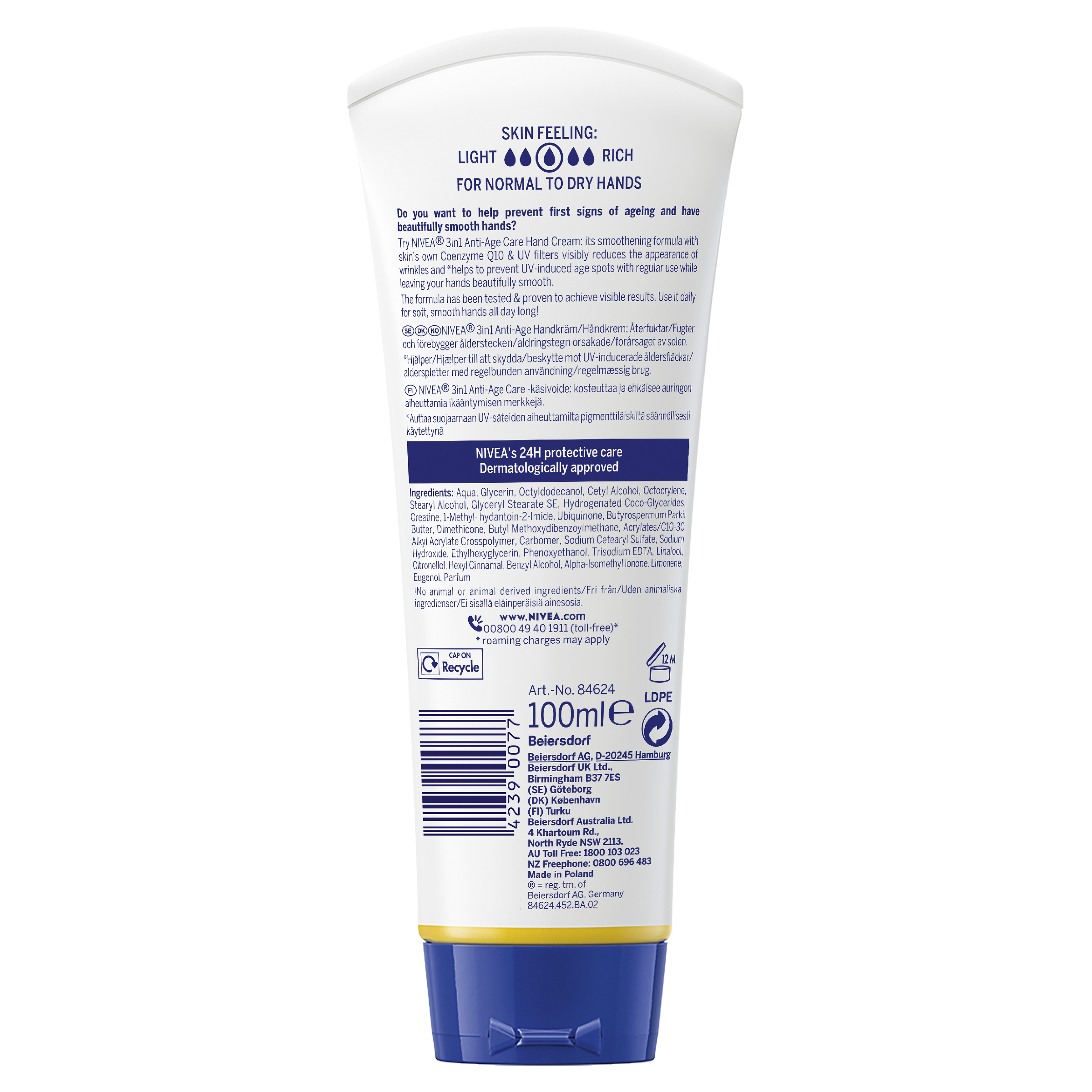 NIVEA Q10 ANTI AGE HAND CREAM 100ML - Image 2