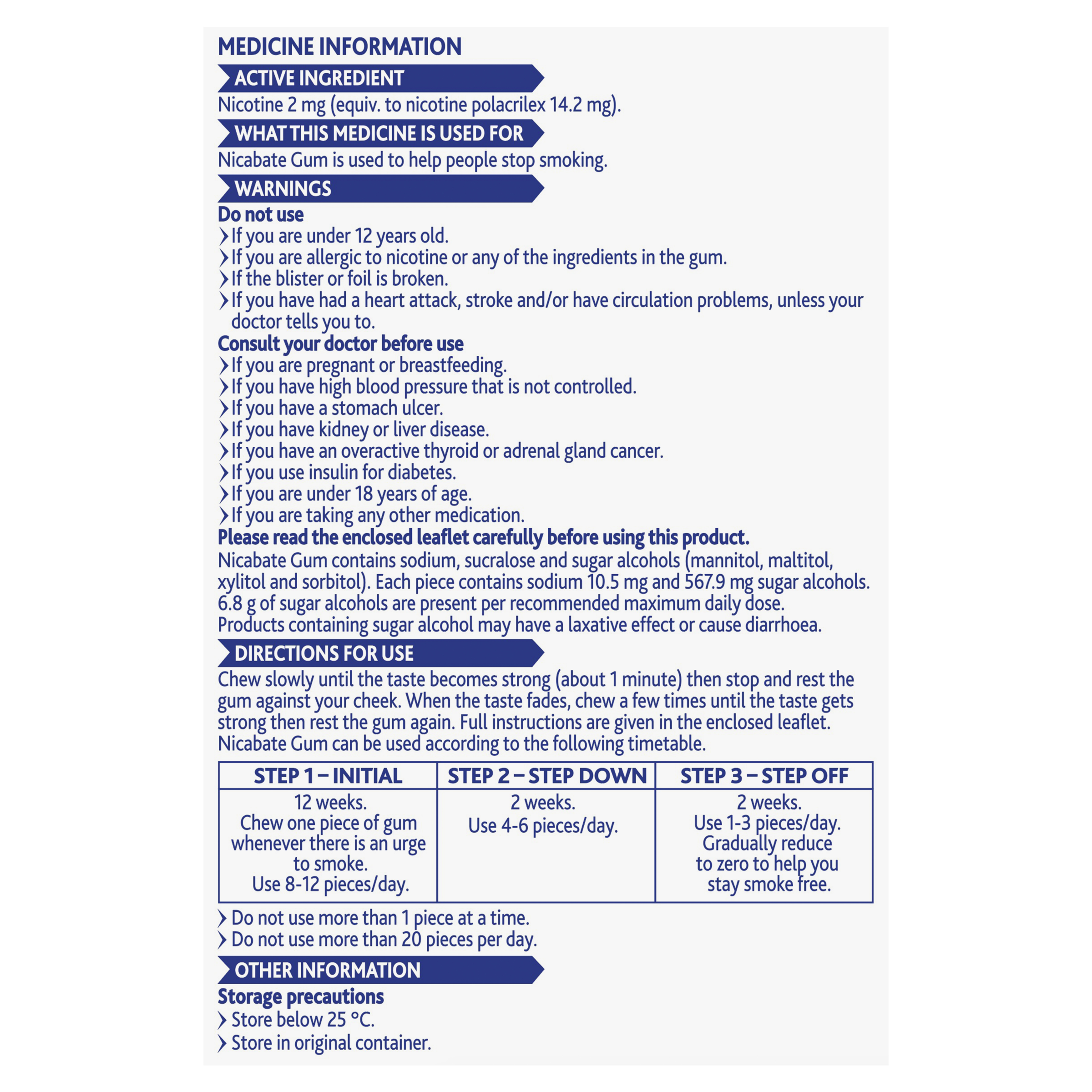 NICABATE EXTRA FRESH 2MG GUM 30 PACK - Image 4
