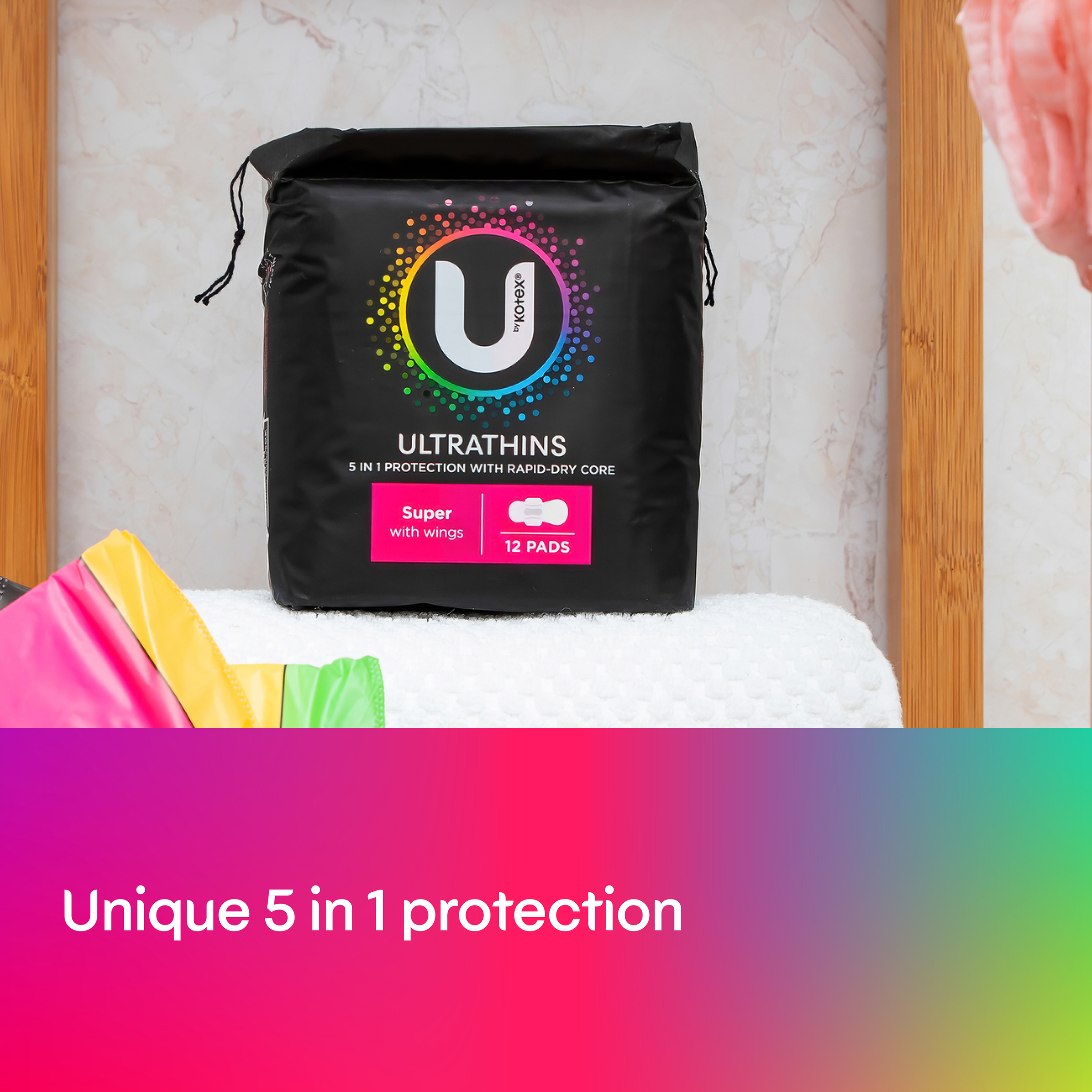 U BY KOTEX PADS ULTRATHIN SUPER WINGS 12 PACK - Image 3