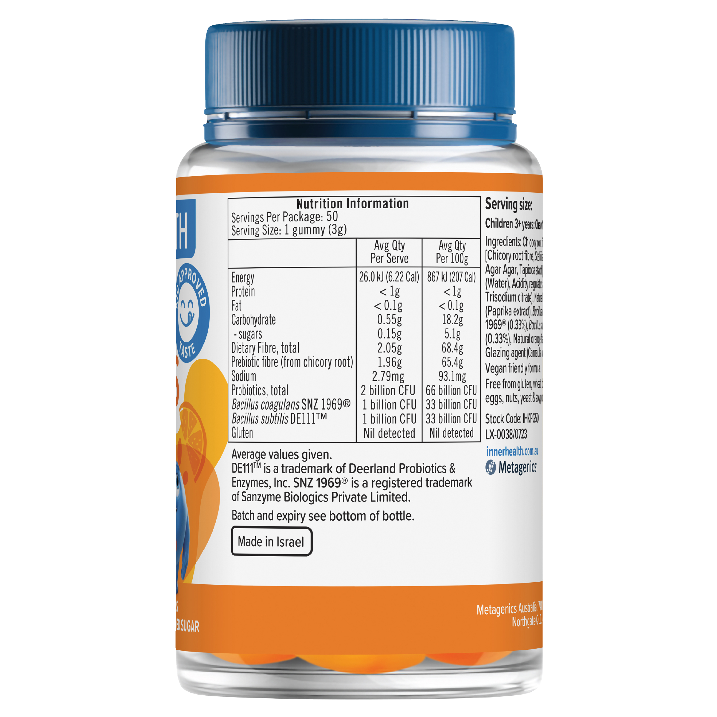 INNER HEALTH KIDS 3-IN-1 PROBIOTIC 50 GUMMIES - Image 4