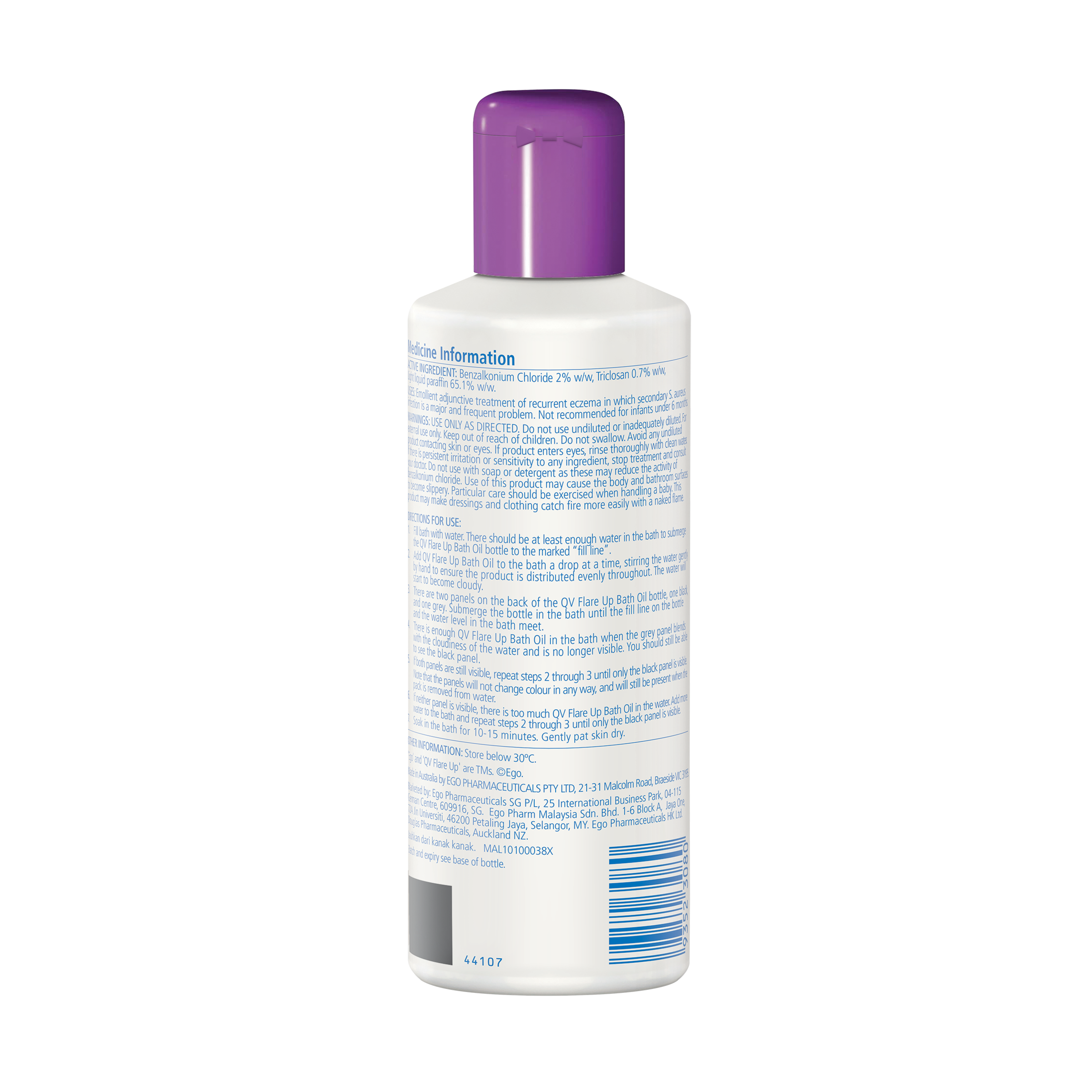 EGO QV FLARE UP BATH OIL 200ML - Image 2