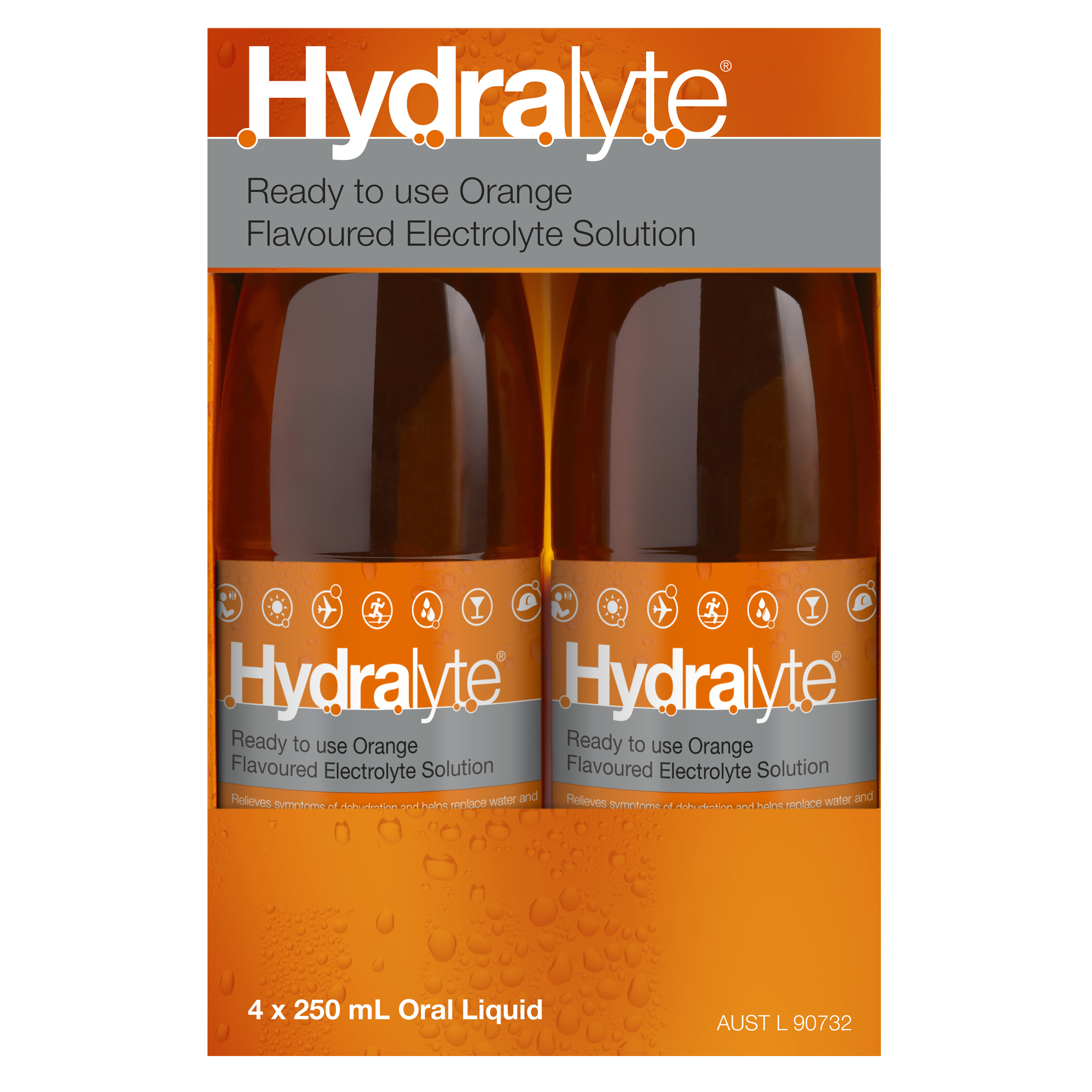 HYDRALYTE LIQUID ORANGE READY TO DRINK 250ML 4 PACK - Image 9