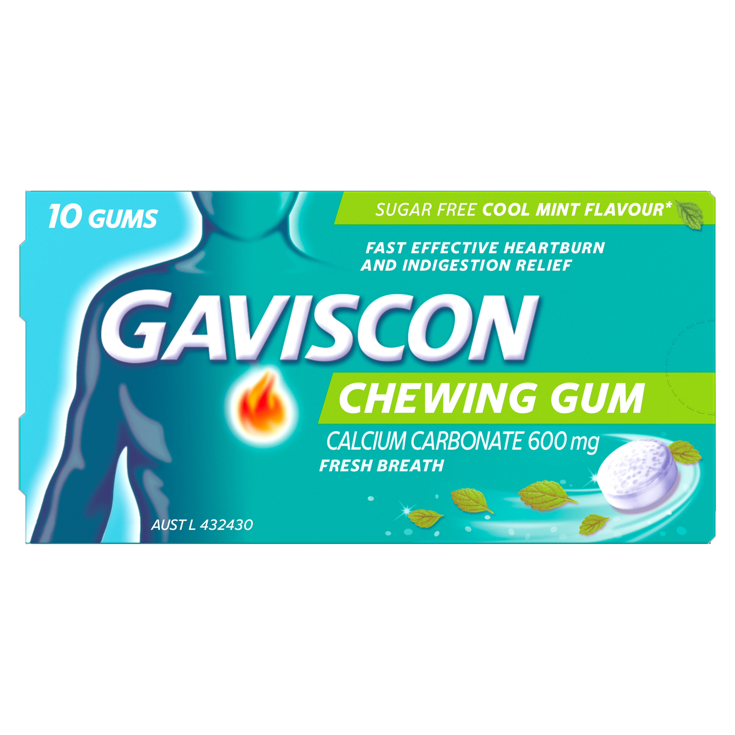GAVISCON CHEWING GUM MINT 10 PACK - Image 2