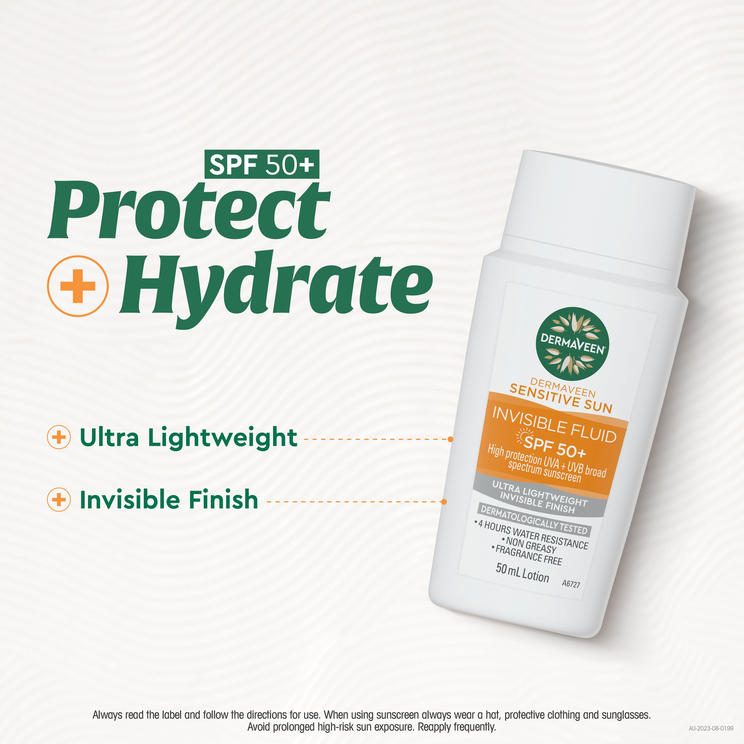 DERMAVEEN SENSITIVE FACE SUNSCREEN INVISIBLE FLUID SPF50+ 50ML - Image 6