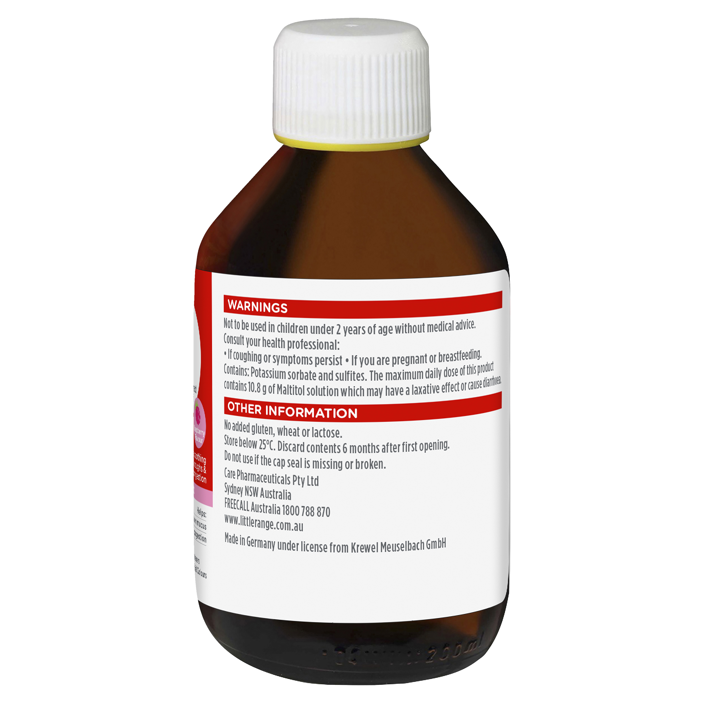 LITTLE COUGHS RASPBERRY 200ML - Image 10
