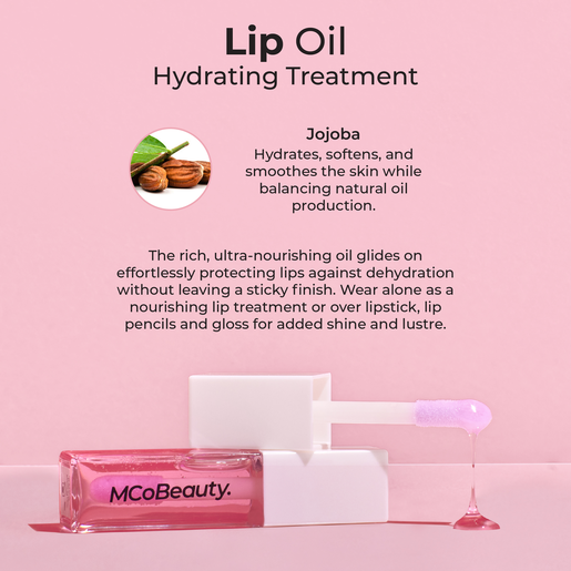 MCO BEAUTY LIP OIL HYDRATING TREATMENT SHEER PINK 9ML - Image 4