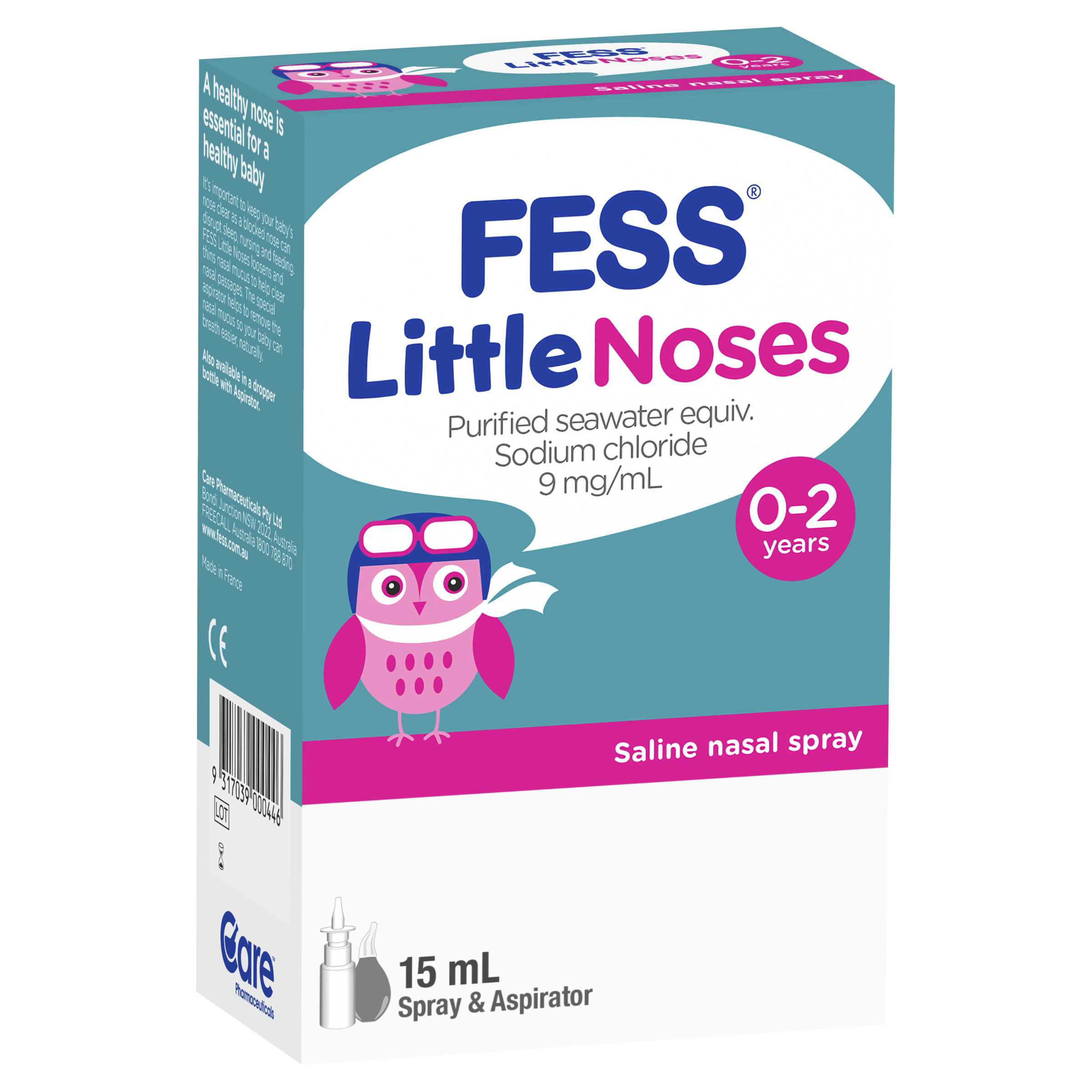 FESS LITTLE NOSES SALINE SPRAY + ASPIRATOR 15ML - Image 8