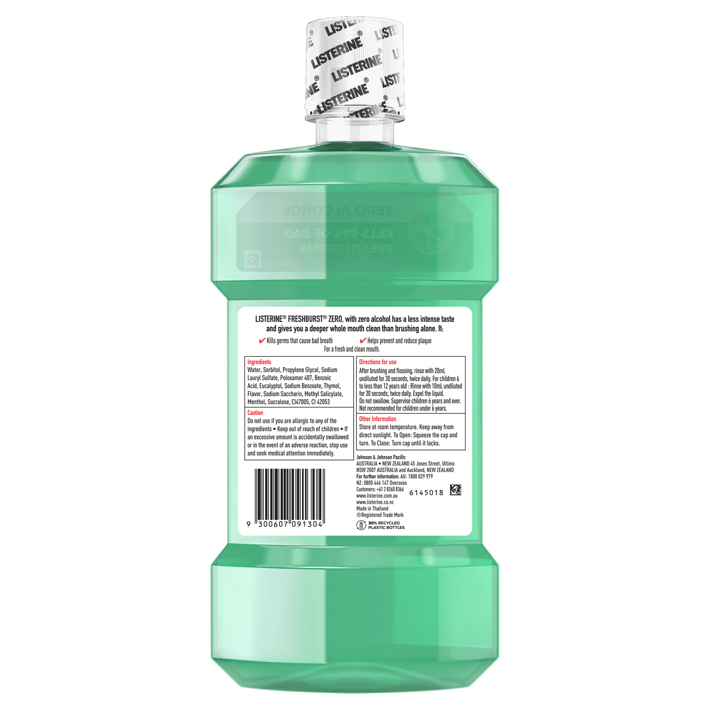 LISTERINE MOUTHWASH FRESHBURST ZERO 750ML - Image 2