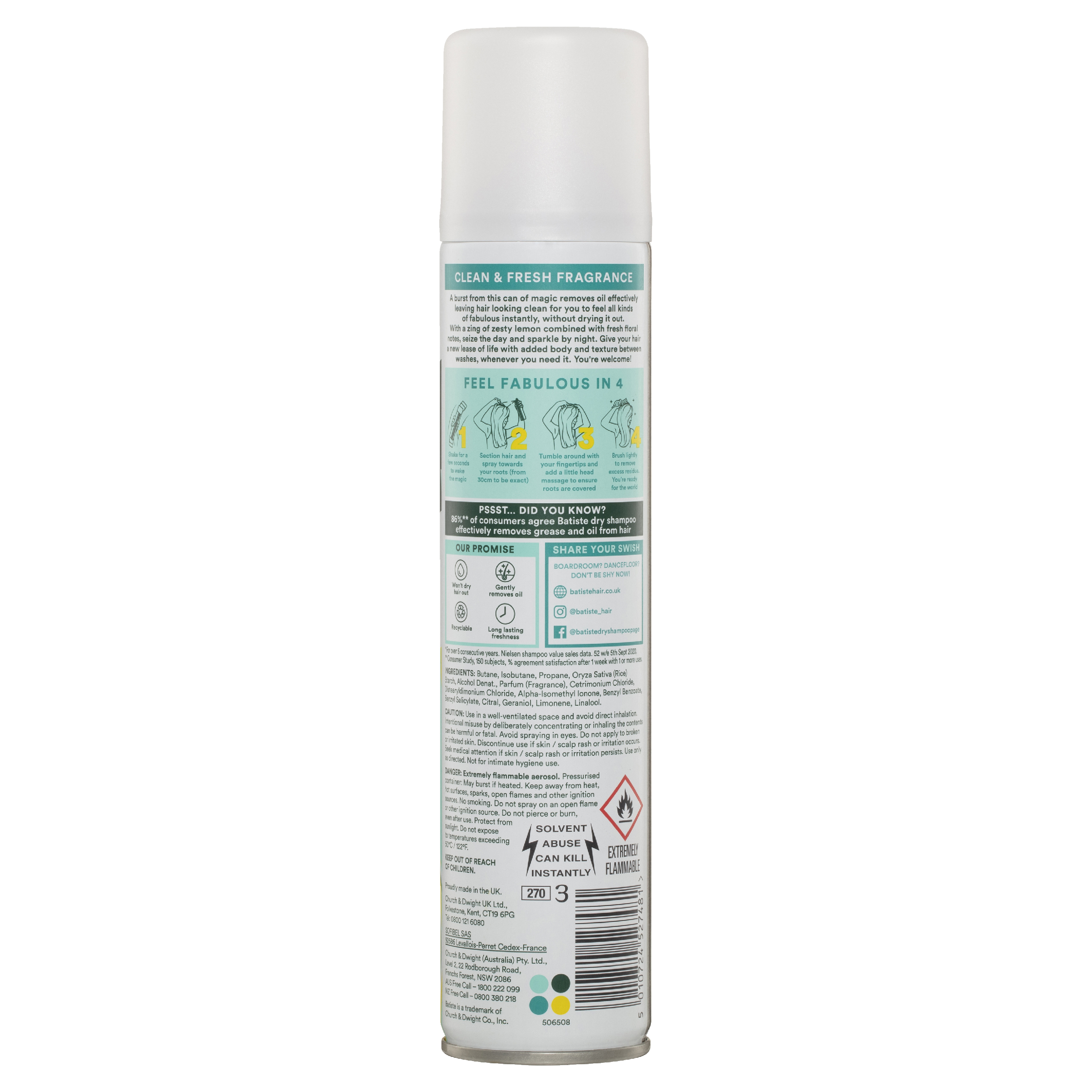 BATISTE ORIGINAL DRY SHAMPOO 200ML - Image 2