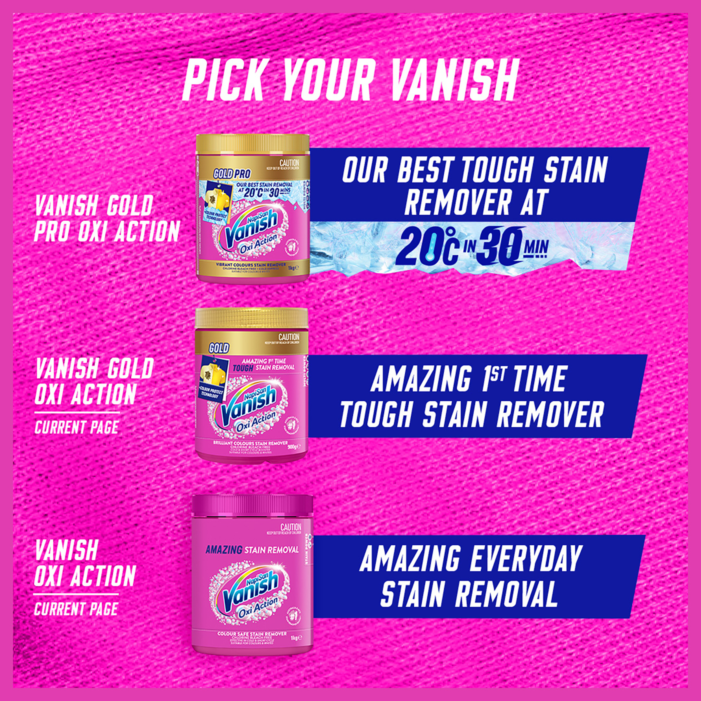 NAPISAN VANISH OXI ACTION STAIN REMOVER 3KG - Image 9
