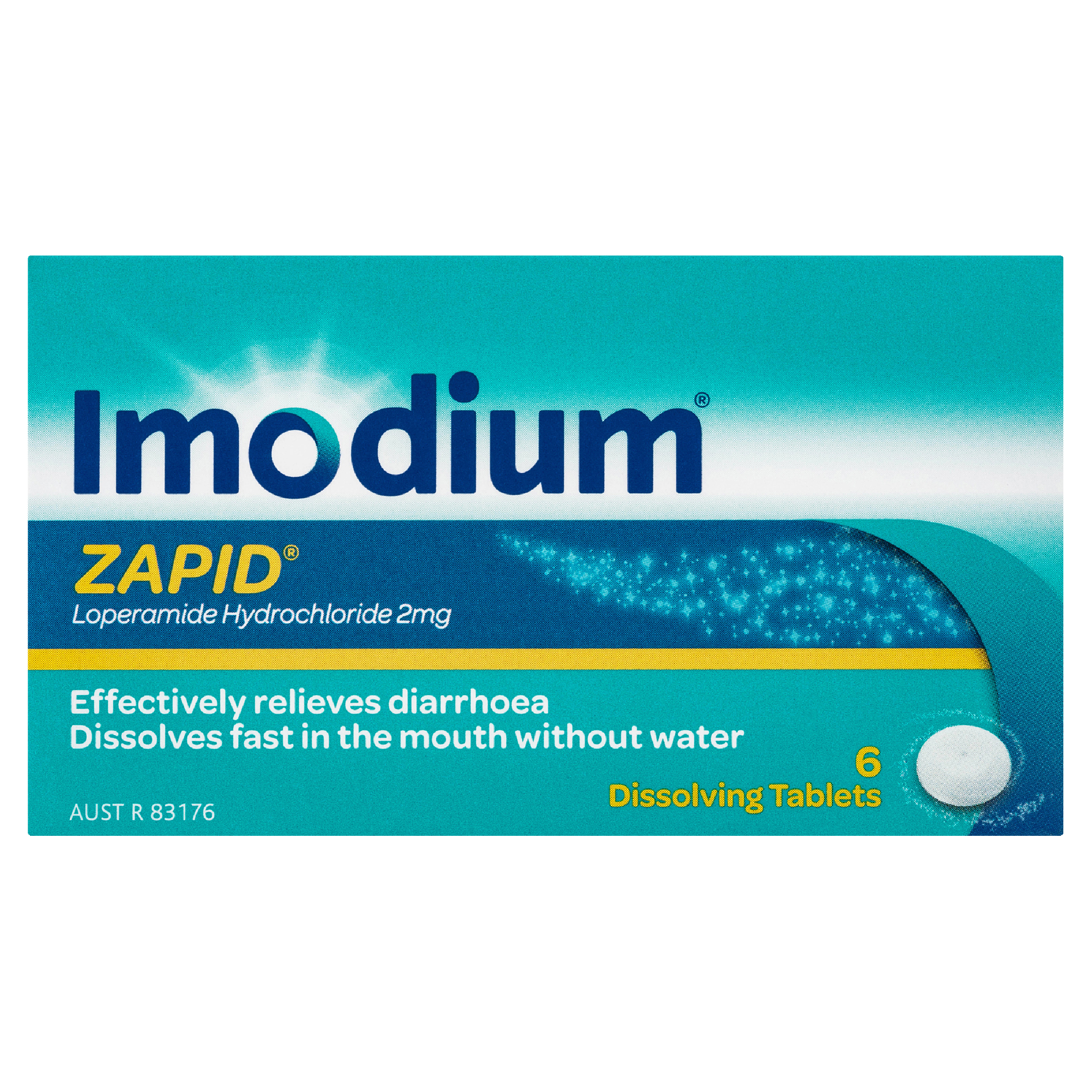 IMODIUM ZAPID DIARRHOEA RELIEF 6 TABLETS - Image 2