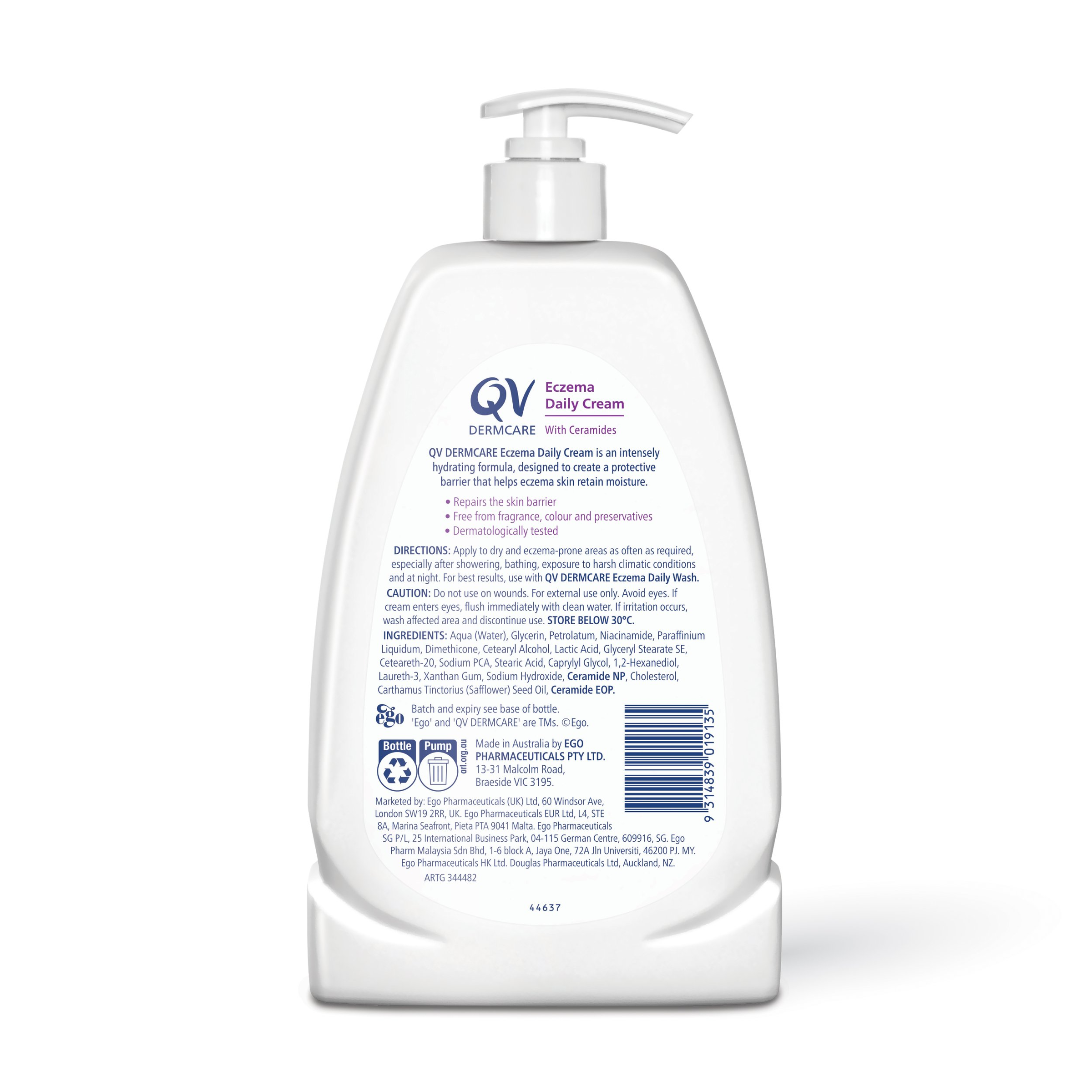 EGO QV DERMCARE ECZEMA DAILY CREAM 1KG - Image 2