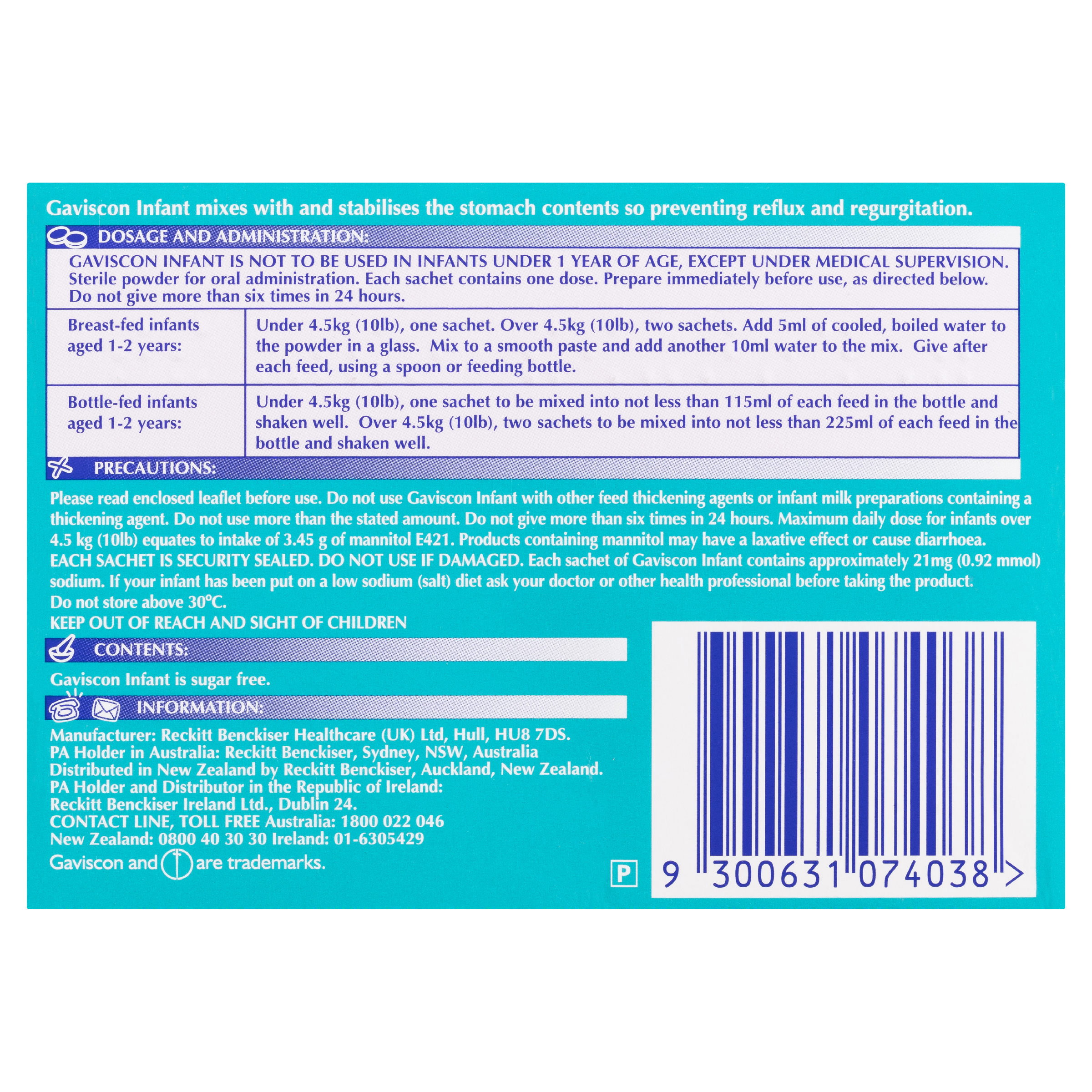 GAVISCON INFANT POWDER SACHET 30 PACK - Image 4