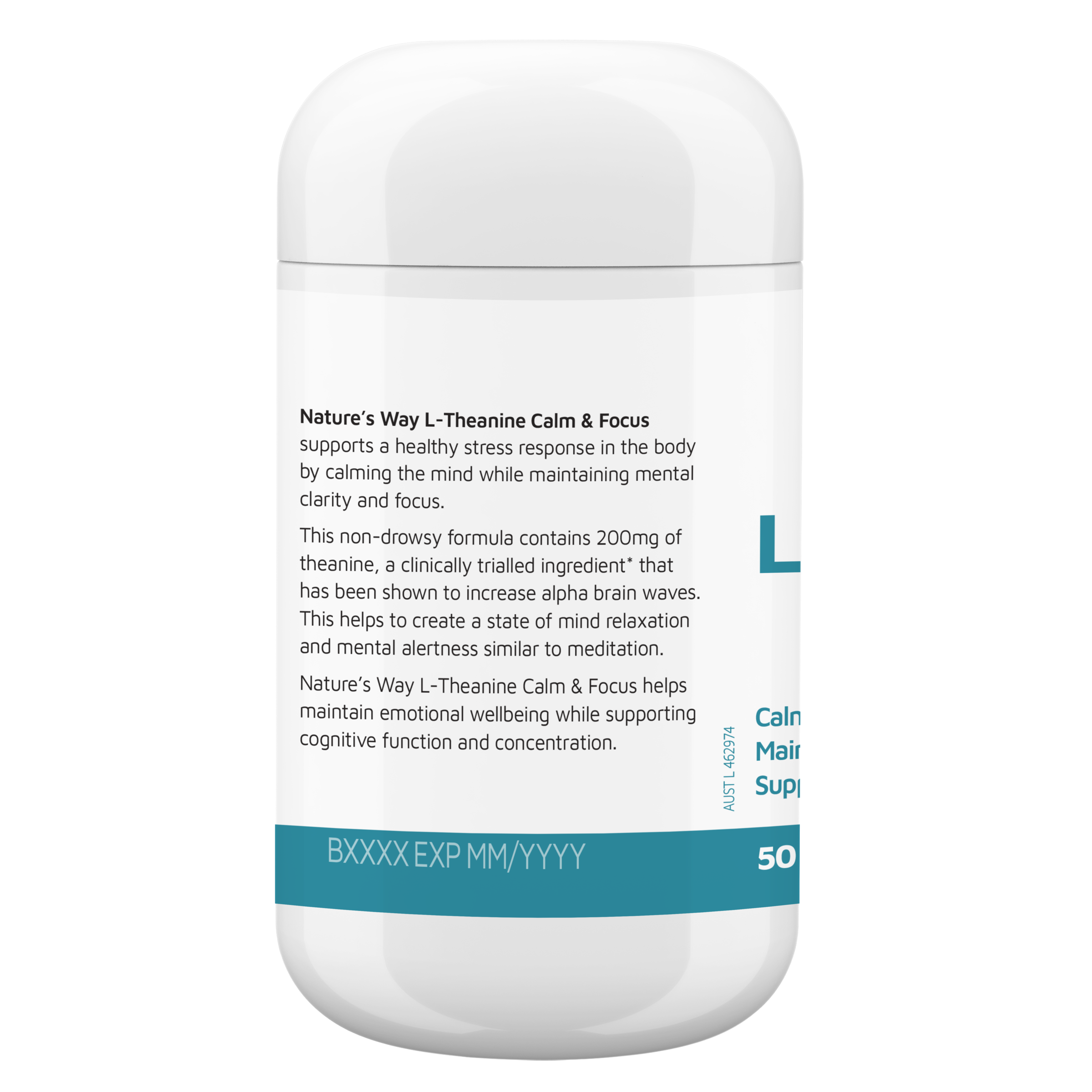 NATURES WAY L-THEANINE 50 TABLETS - Image 2
