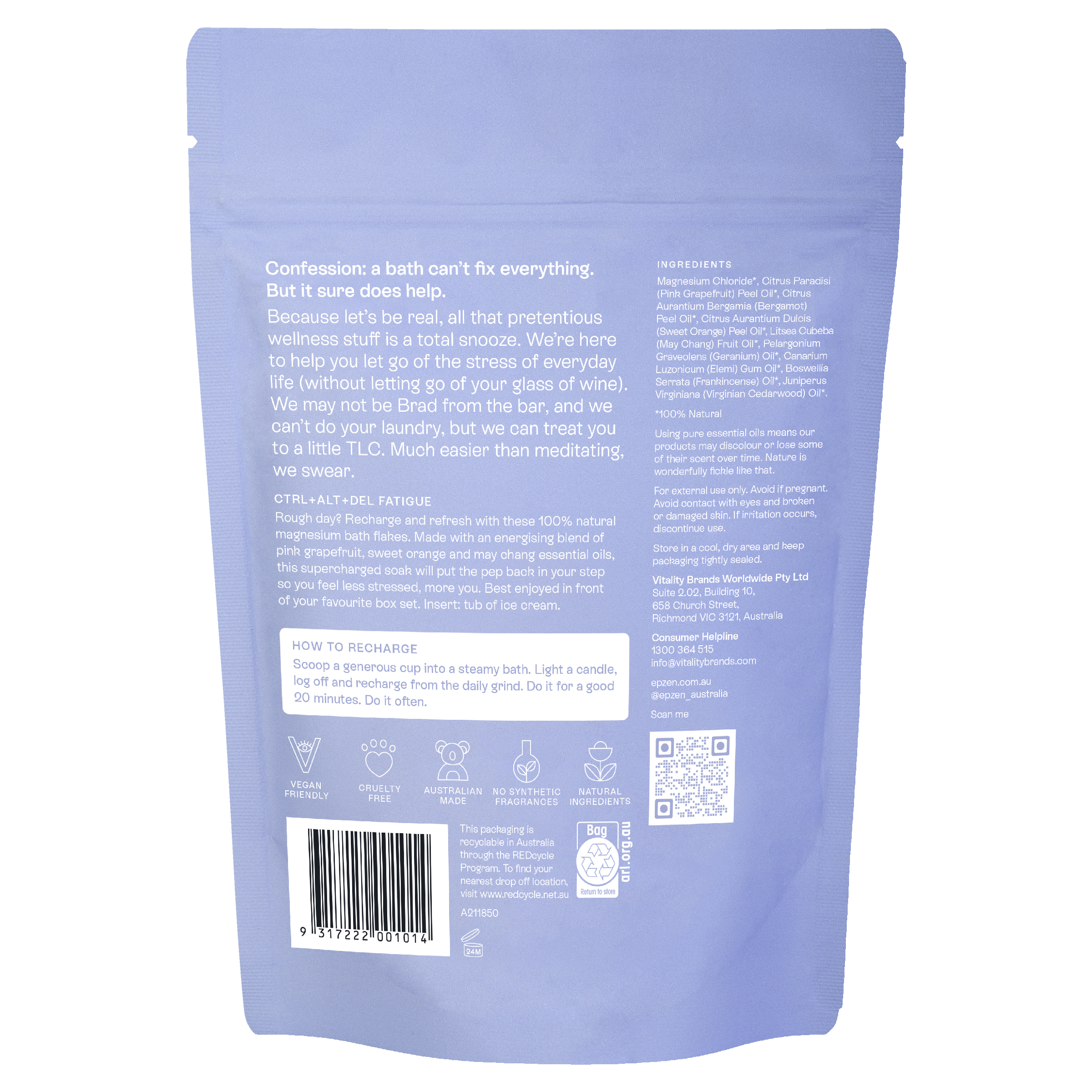 EPZEN MAGNESIUM BATH FLAKES RECHARGE 500G - Image 2