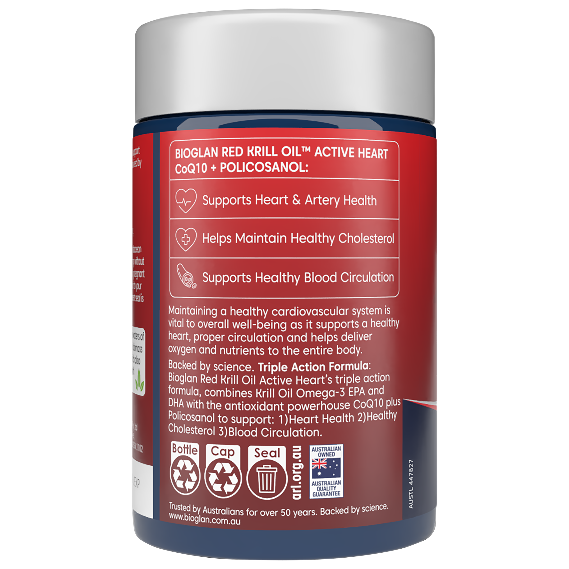 BIOGLAN RED KRILL OIL ACTIVE HEART 60 TABLETS - Image 2