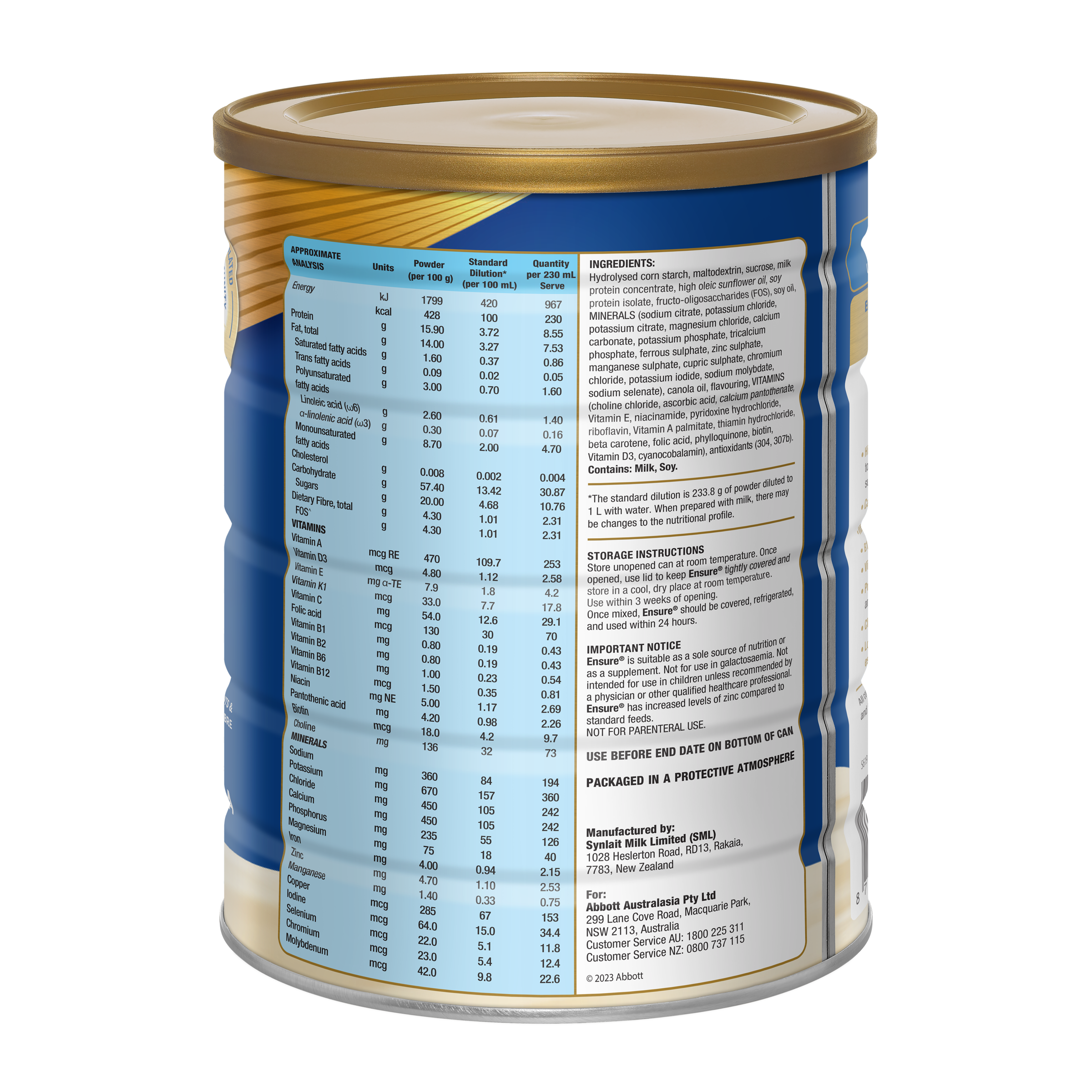 Ensure Powder Vanilla 800g - Image 2