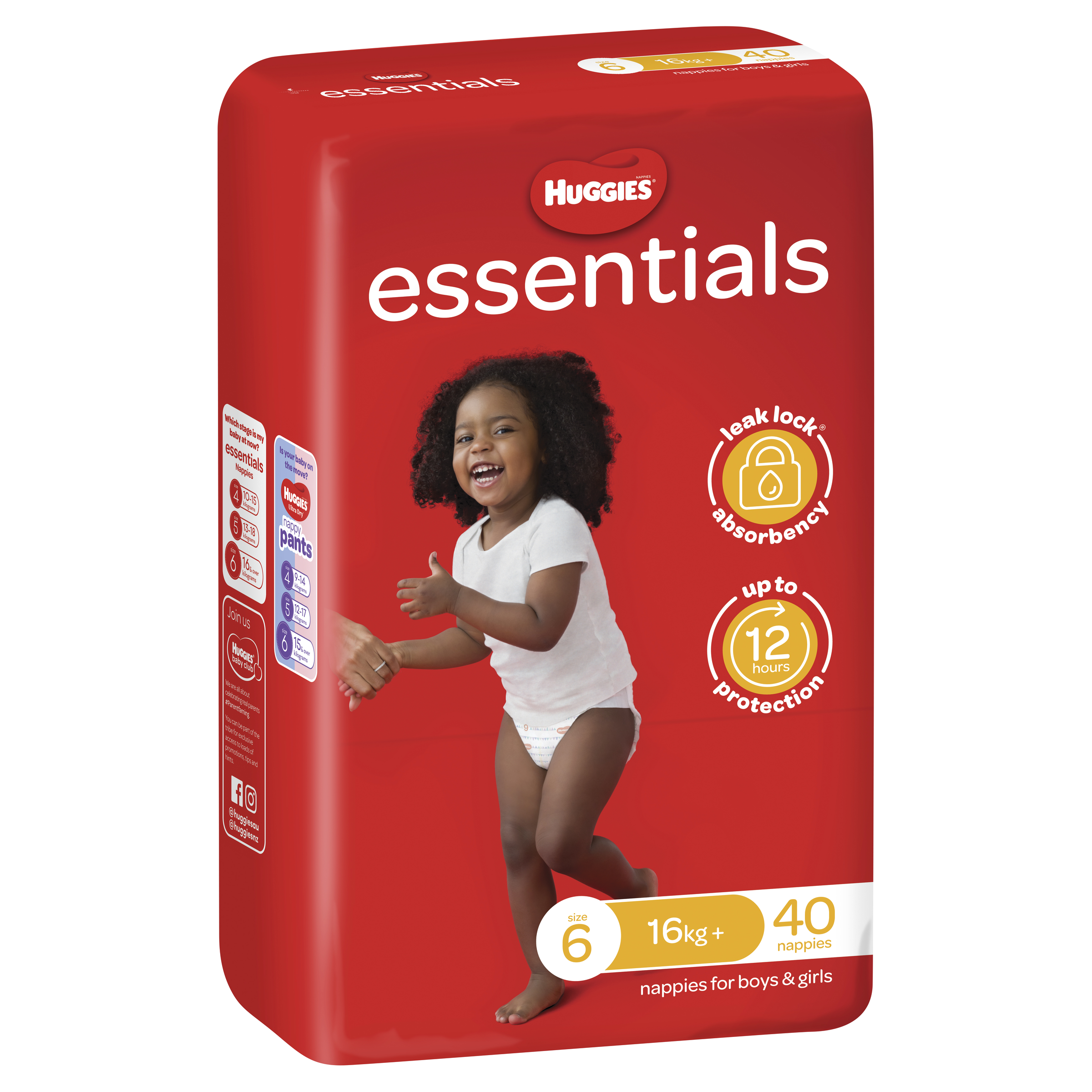 HUGGIES ESSENTIALS NAPPIES JUNIOR 40 PACK - Image 3
