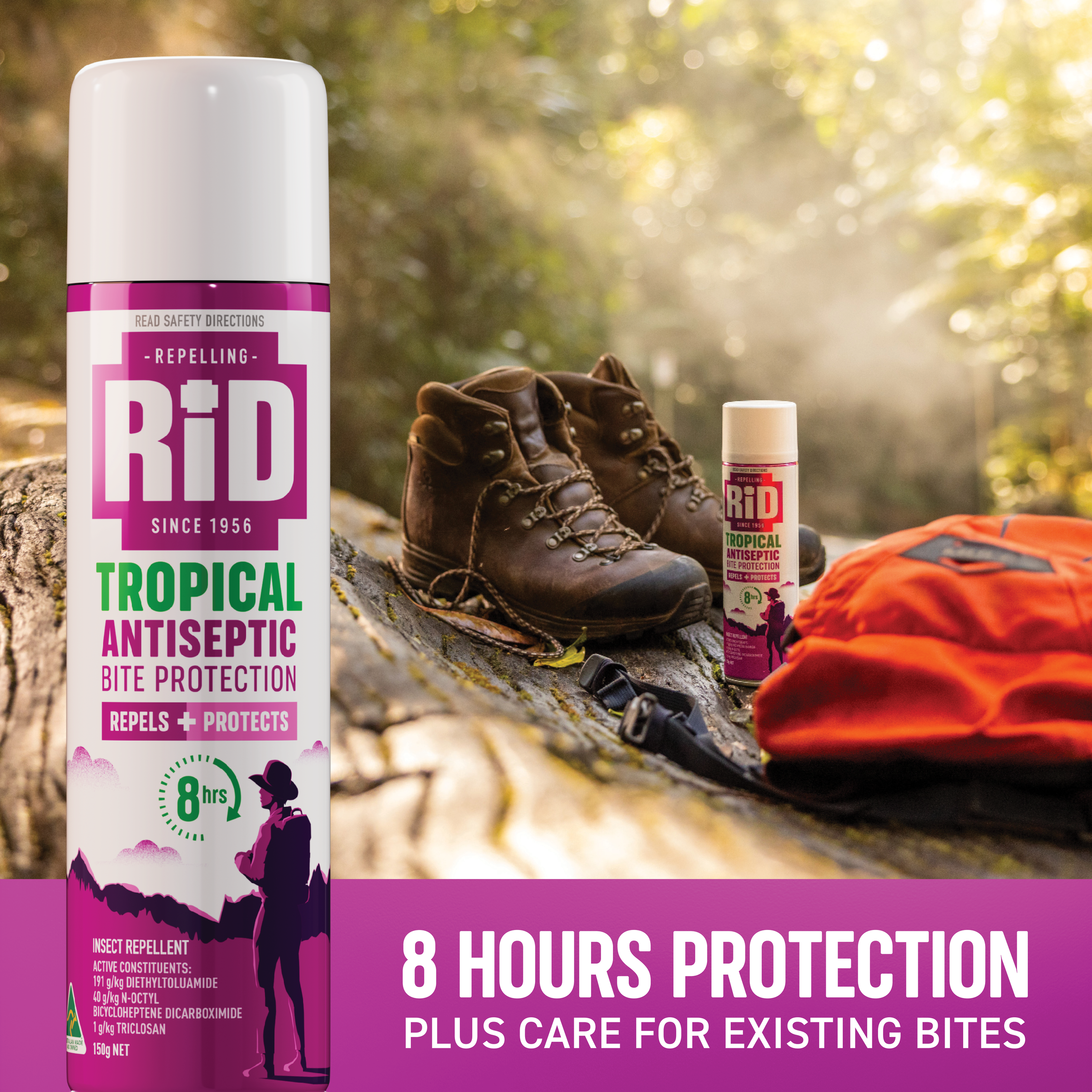 RID TROPICAL REPELLENT MEDI BITE PROTECT AEROSOL SPRAY 150G - Image 4