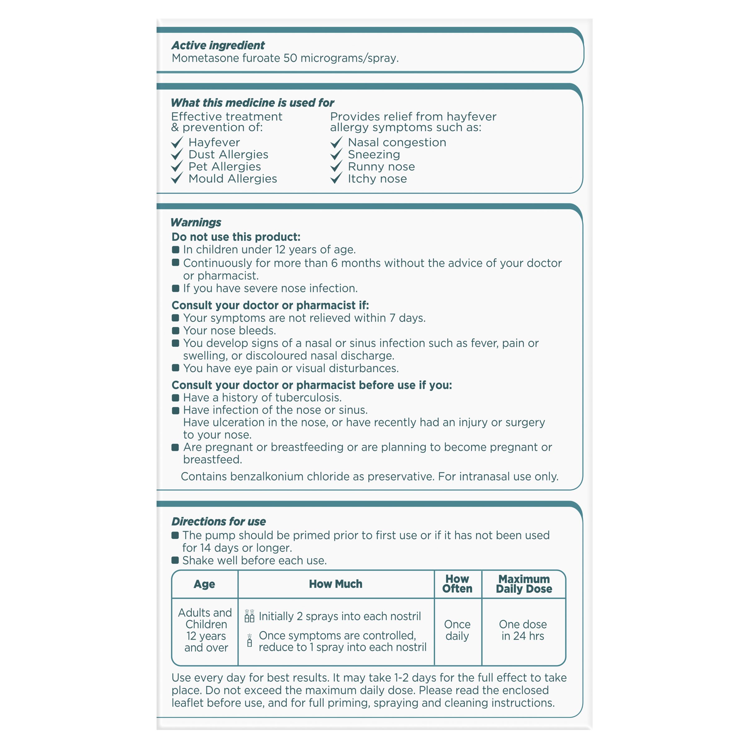 NASONEX ALLERGY 140 METERED SPRAY TWIN PACK - Image 4