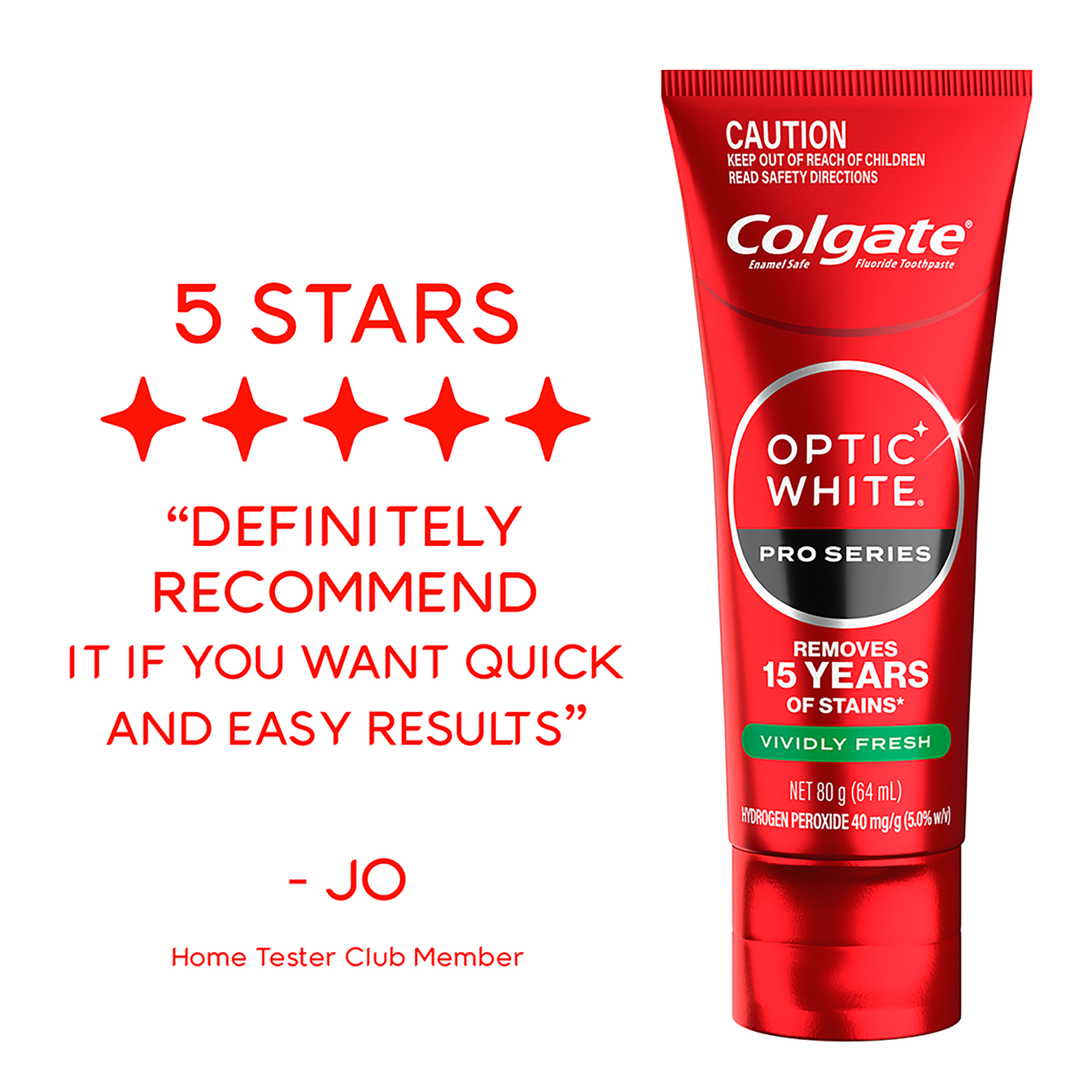 COLGATE TOOTHPASTE OPTIC WHITE PROSERIES WHITENING VIVIDLY 80G - Image 8