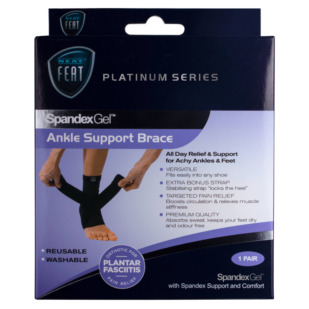 Neat Feat Spandex Gel Ankle Support Brace Medium