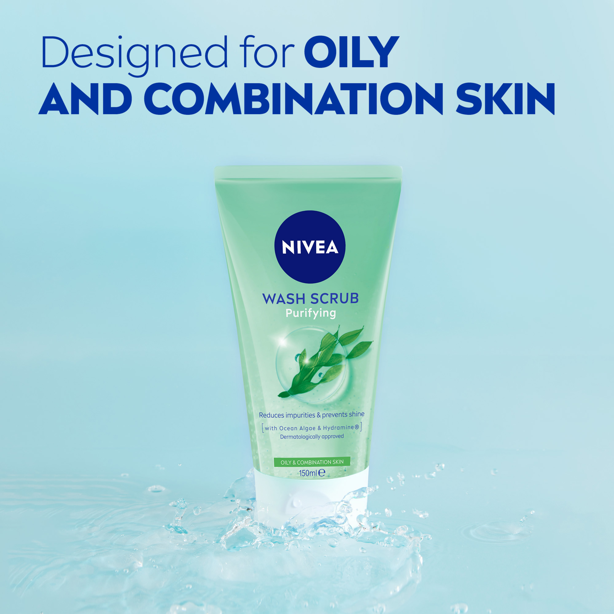 NIVEA DAILY ESSENTIALS 2 IN 1 WASH AND SCRUB 150ML - Image 4