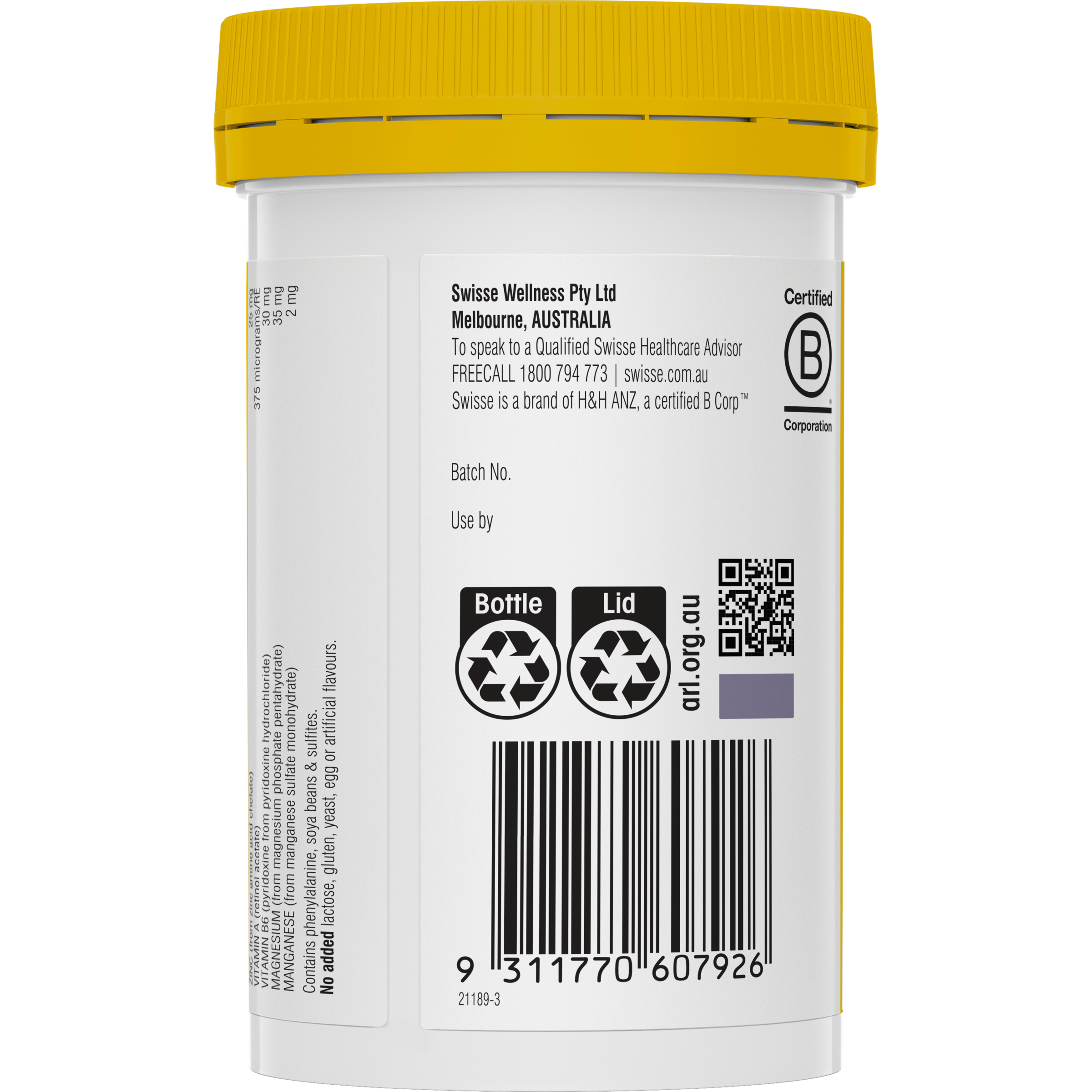 SWISSE ULTIBOOST ZINC+ 120 TABLETS - Image 4