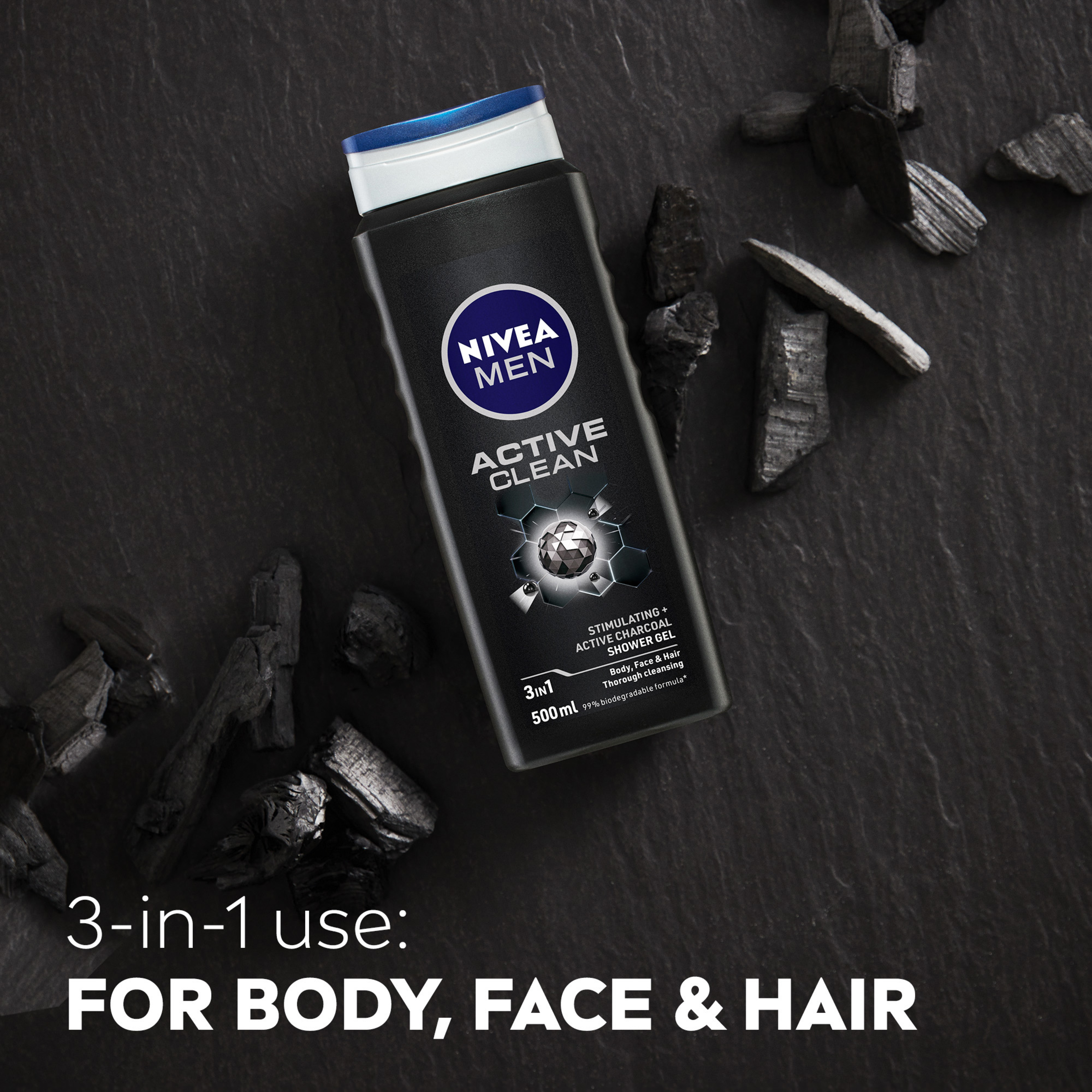NIVEA MEN SHOWER GEL ACTIVE CLEAN 500ML - Image 4