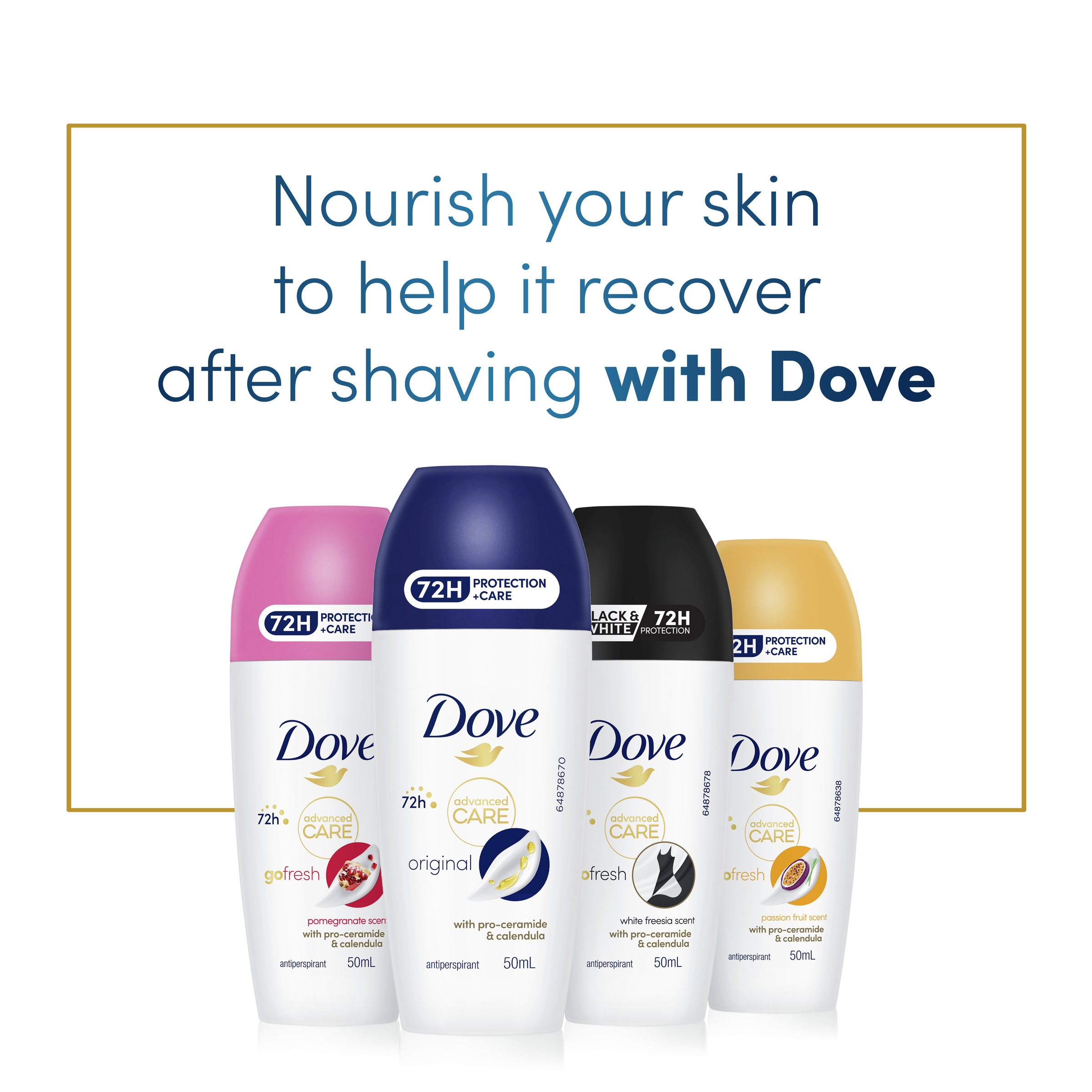 DOVE WOMEN ANTIPERSPIRANT ADVANCED CARE POMEGRANATE ROLL ON 50ML - Image 5