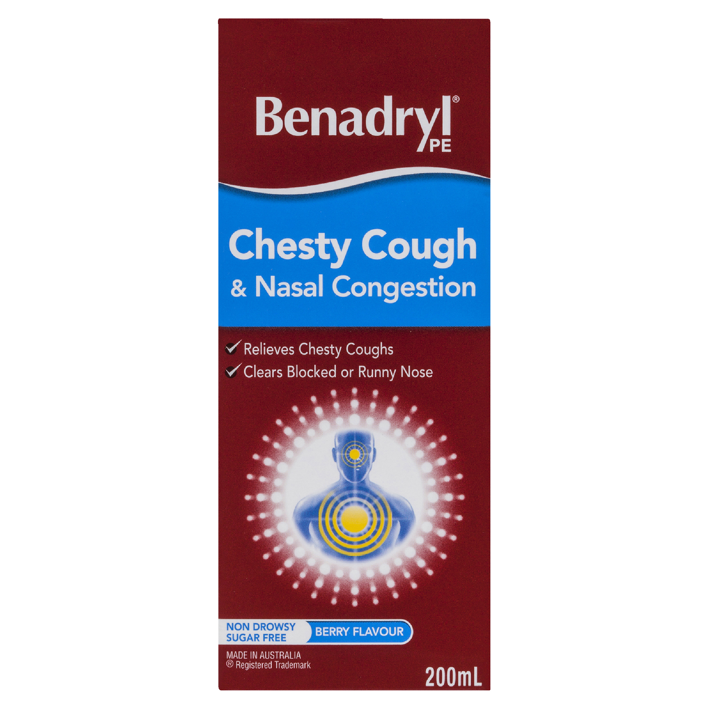 BENADRYL PE CHESTY COUGH & NASAL 200ML - Image 6