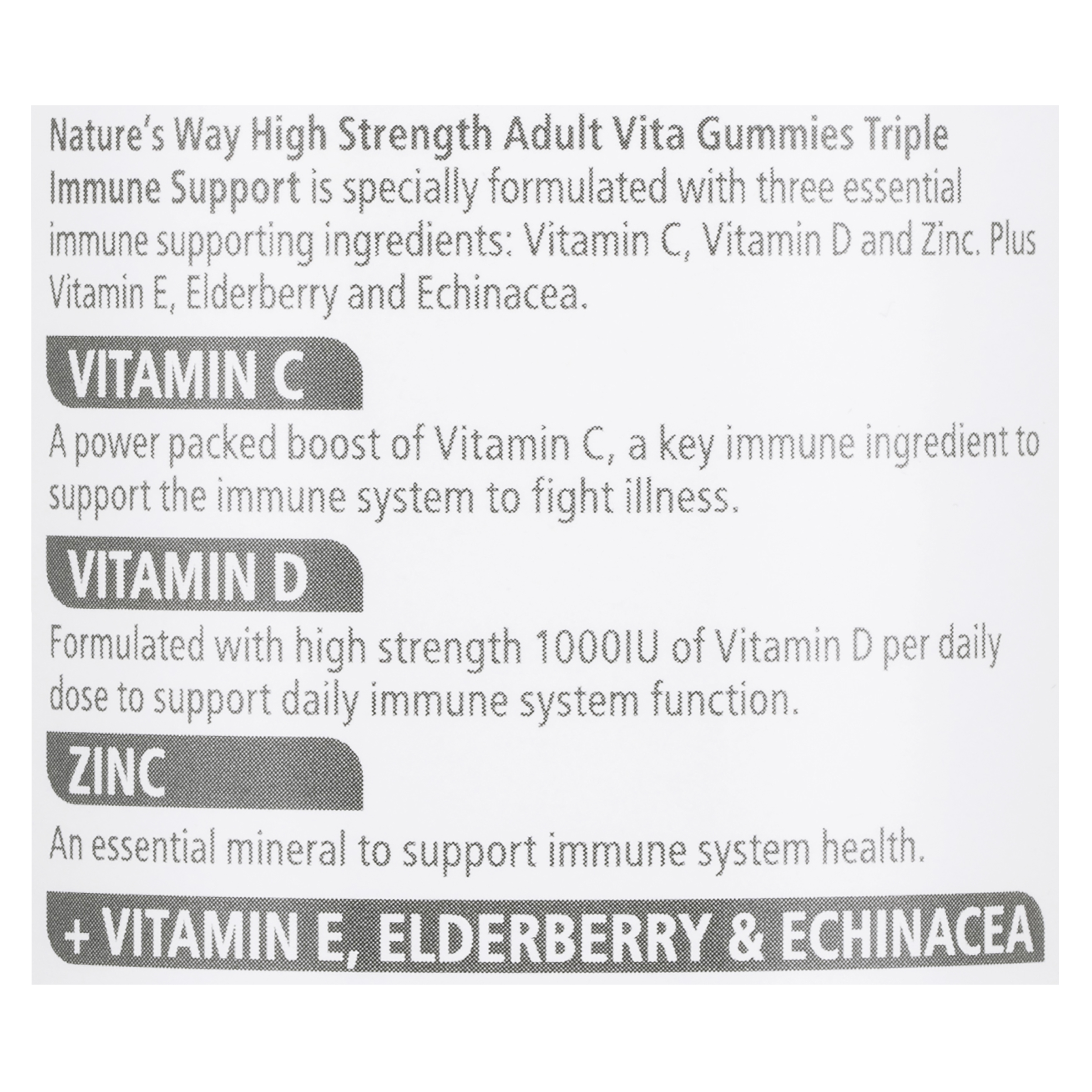 NATURES WAY ADULT VITA GUMMIES TRIPLE IMMUNE SUPPORT 50 - Image 3