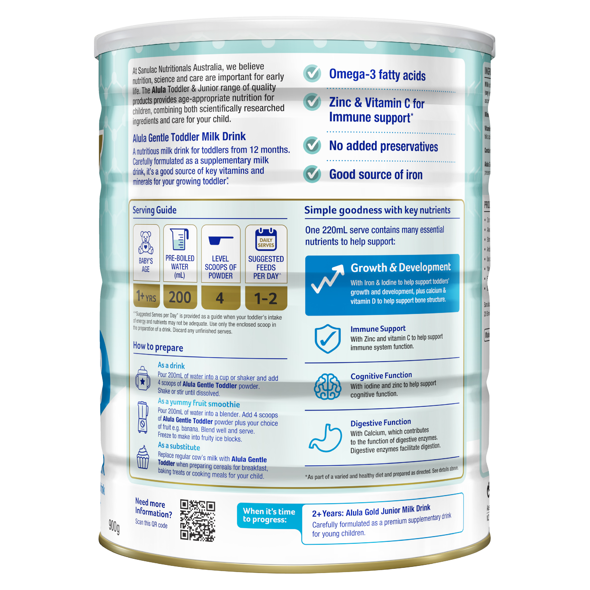 S26 ALULA ORIGINAL TODDLER MILK DRINK STAGE 3 900G - Image 2