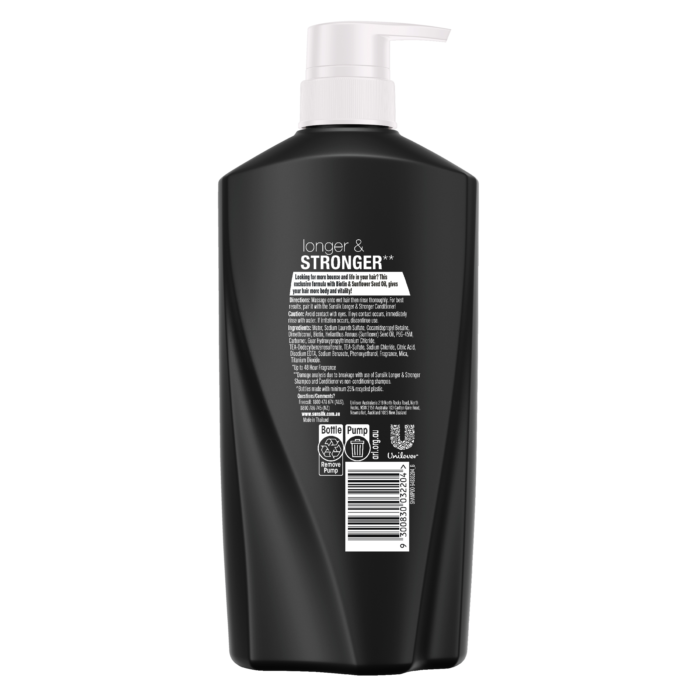 SUNSILK SHAMPOO LONGER & STRONGER 700ML - Image 2