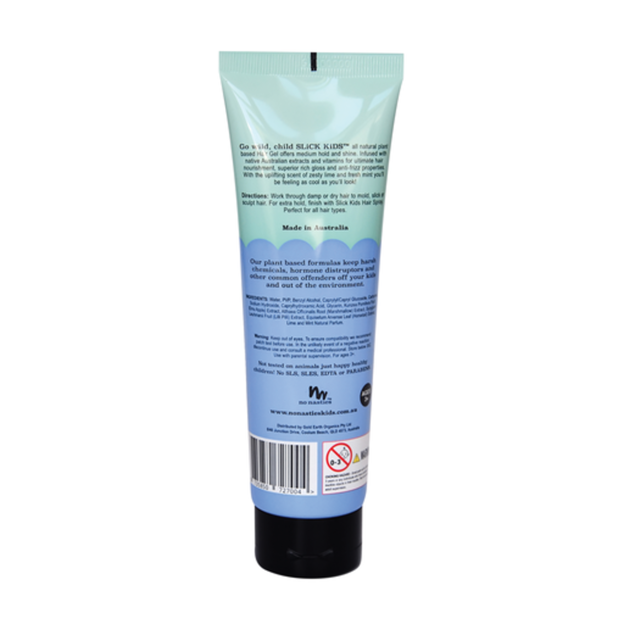 NO NASTIES KIDS SLICK HAIR GEL LIME & MINT LILLI PILLI 125ML - Image 2