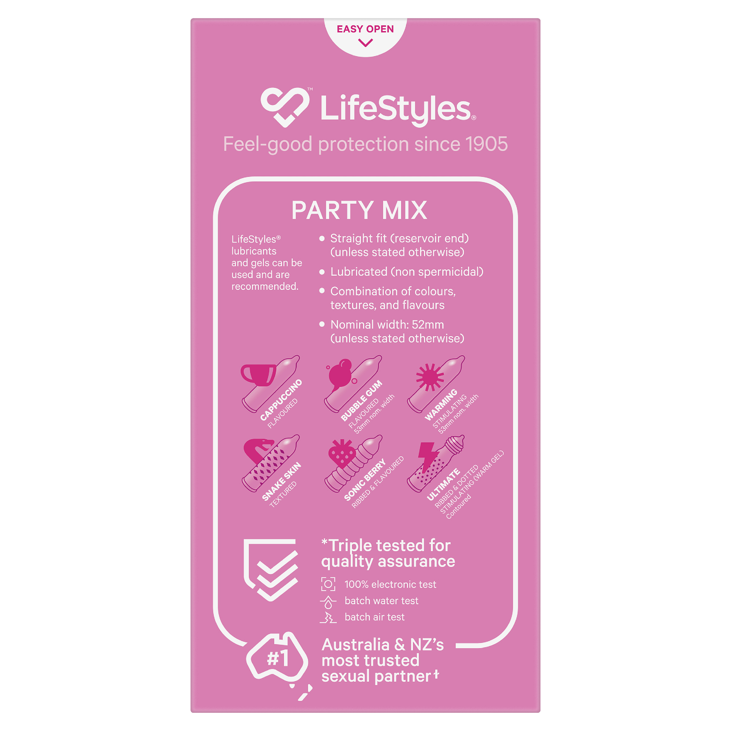 LIFESTYLES CONDOMS PARTY MIX 10 PACK - Image 4