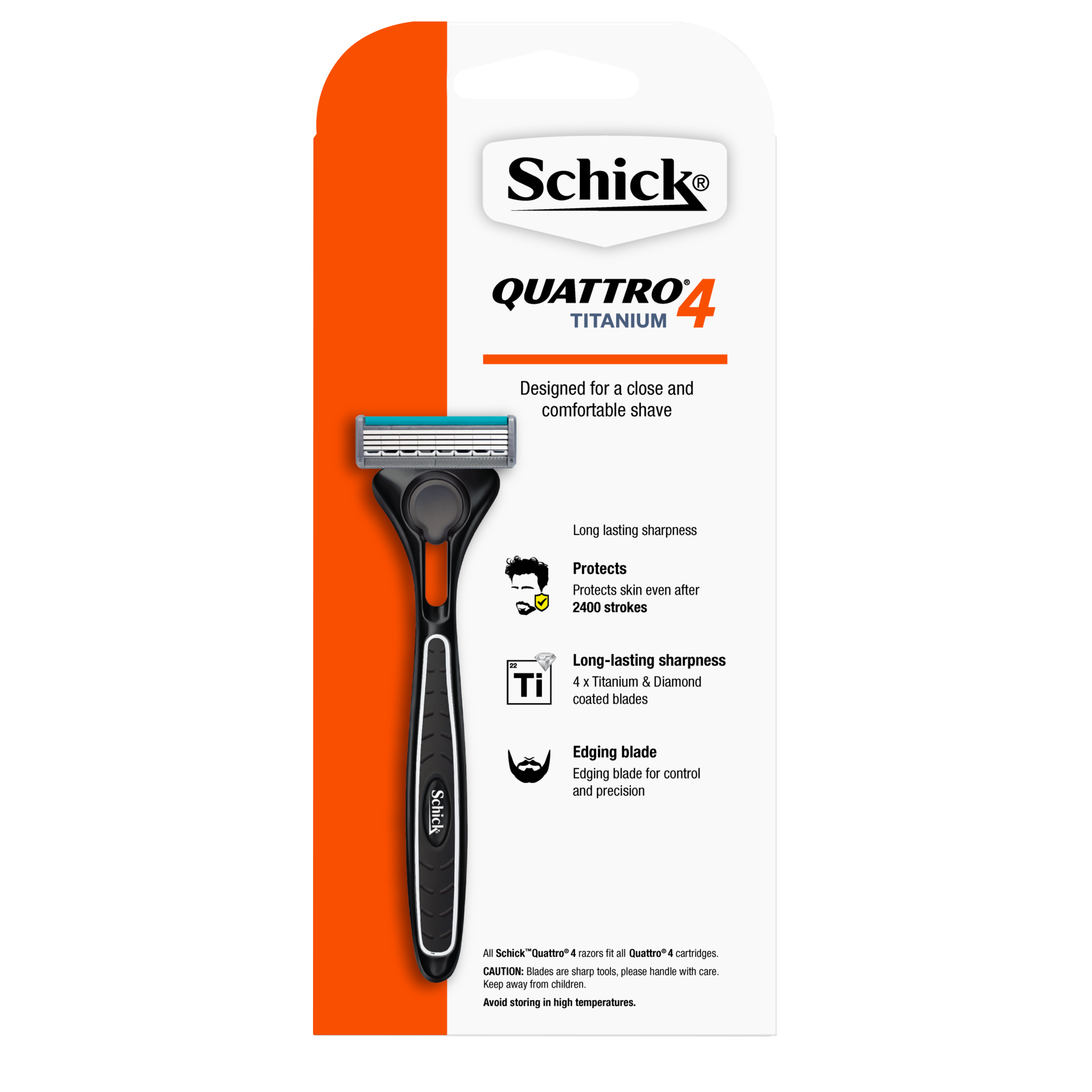 SCHICK QUATTRO TITANIUM RAZOR + 1 BLADE - Image 2