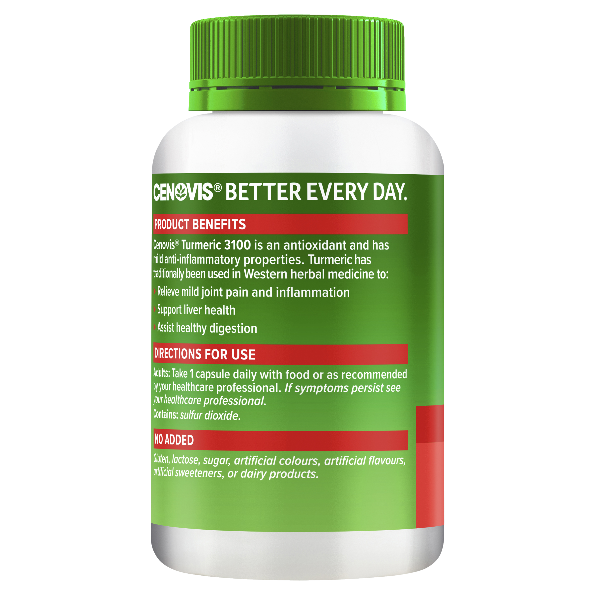CENOVIS TURMERIC 3100 80 CAPSULES - Image 2