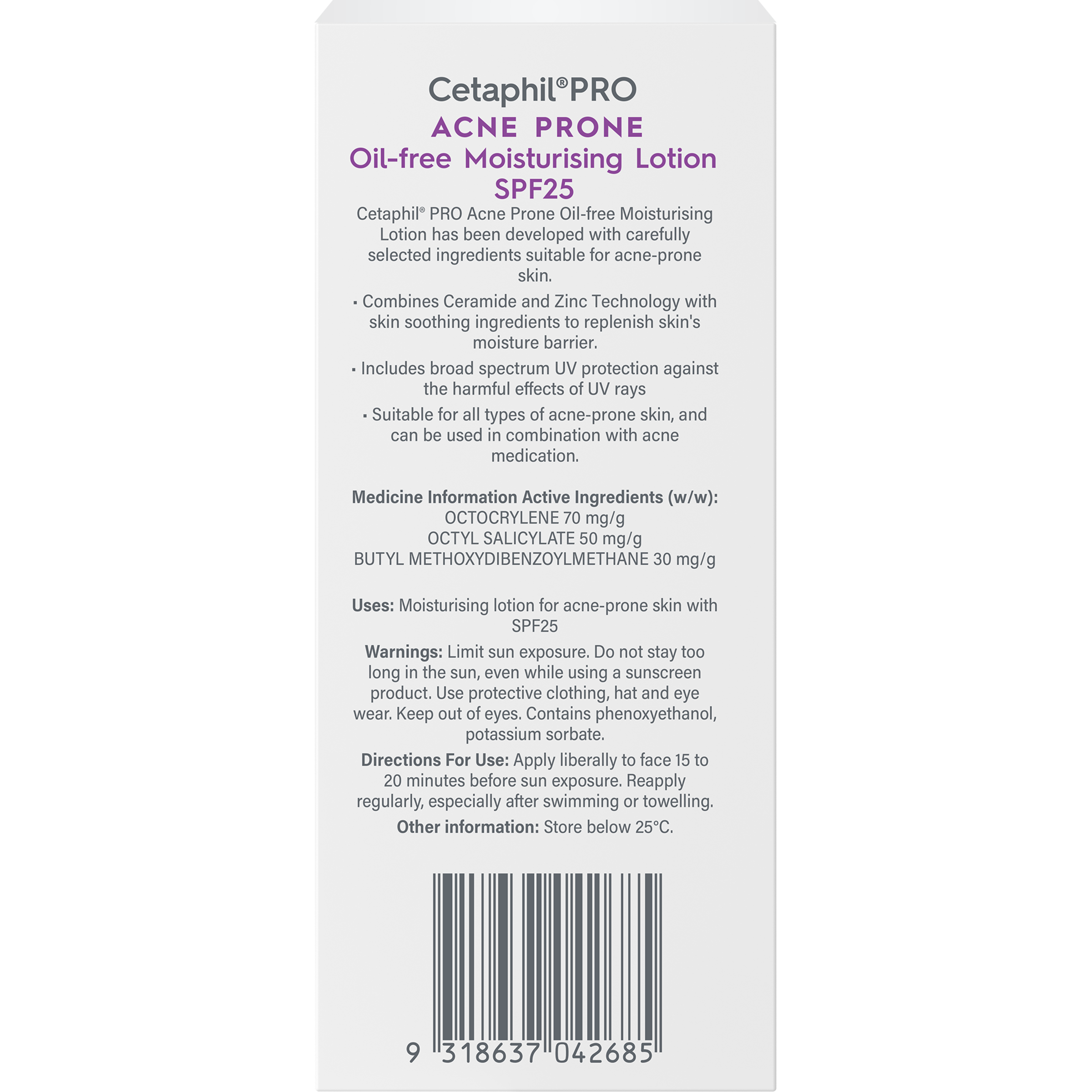 CETAPHIL PRO ACNE MOISTURISING LOTION SPF25 118ML - Image 4